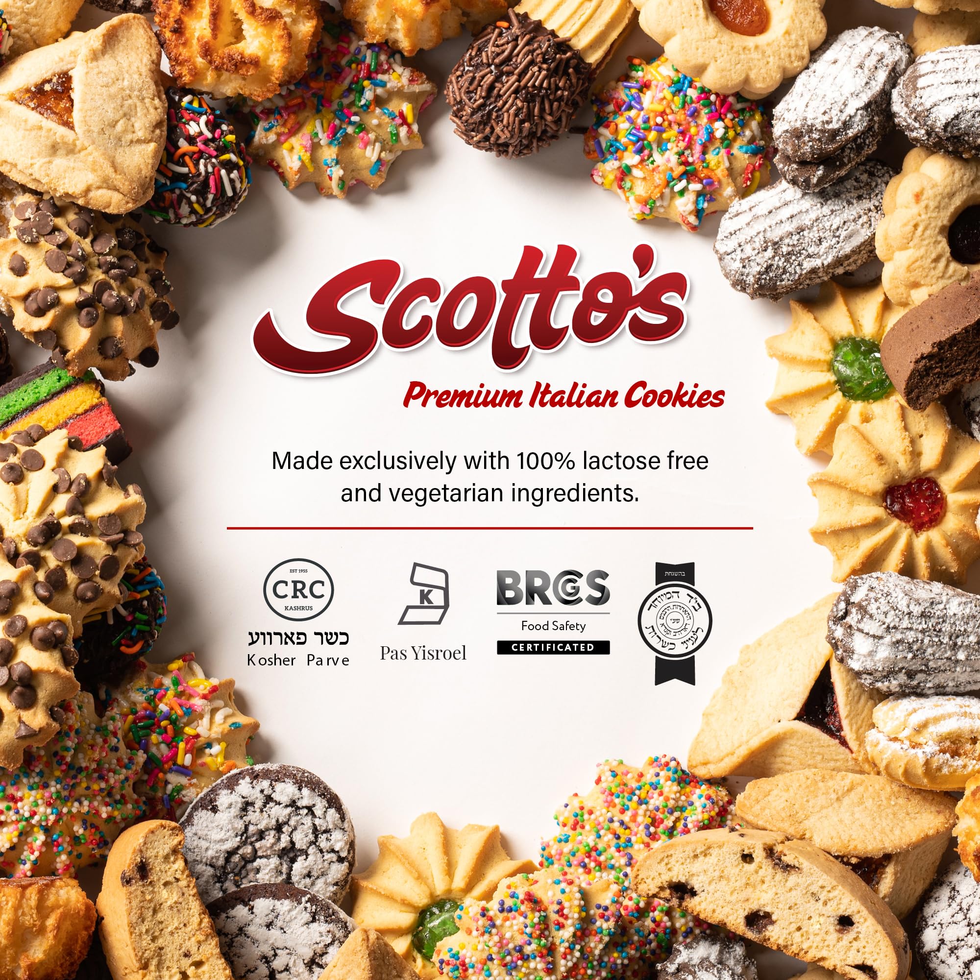 Gourmet Chocolate Crinkle Cookies Individually Wrapped - Pack of 18 Fresh Baked Fudge Cookies for Birthday Gifts, Thank You, Care Packages & Holiday Christmas Gift Baskets - Perfect for Office Treats, Party Favors & Family Gatherings - Bulk Food by Scottos Bakery