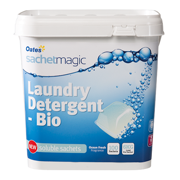 Oates Bio Laundry Detergent - 100 Eco-Friendly Sachets for Gentle & Effective Cleaning | Perfect for Travel, Gym & Small Loads