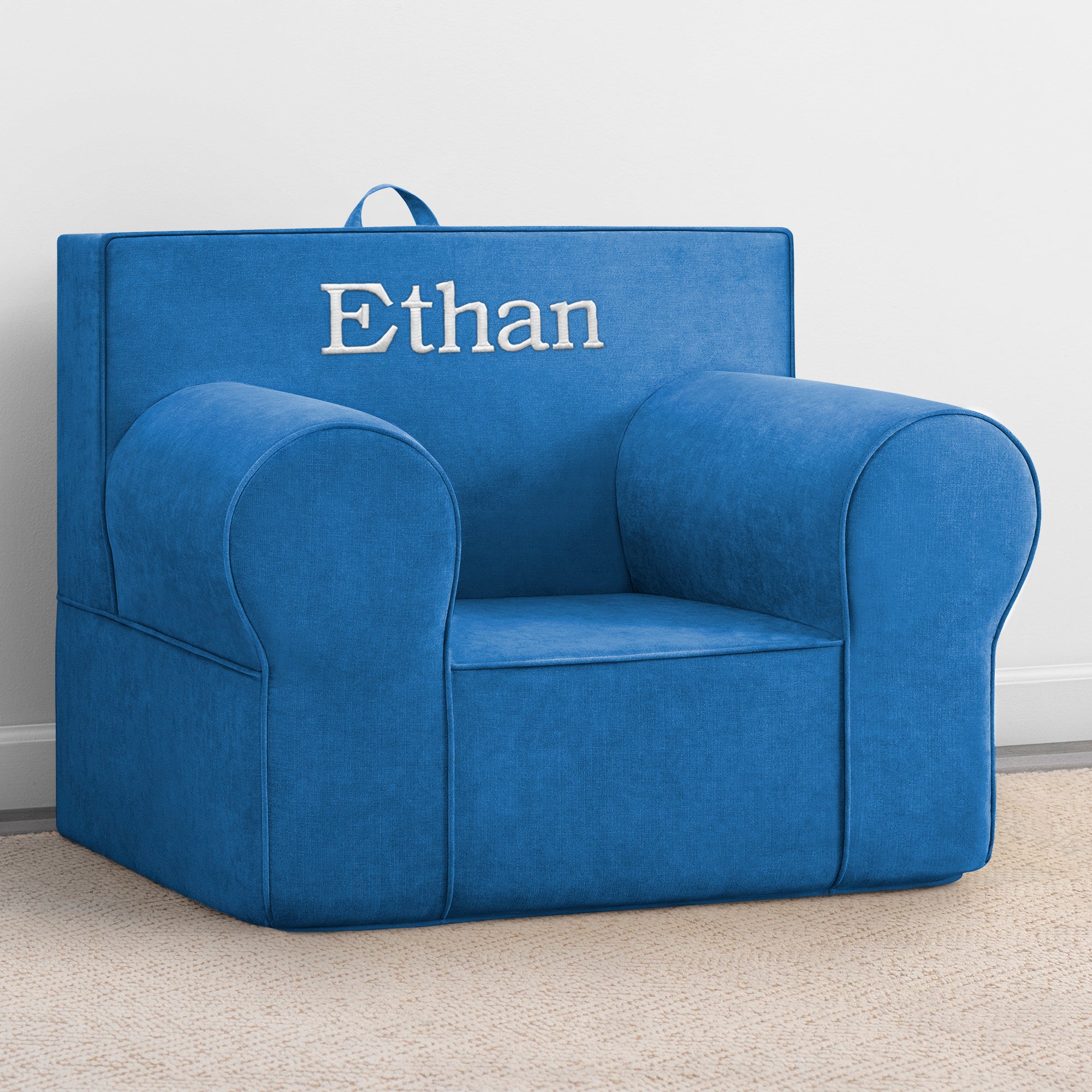 Personalized XL Cozee Foam Chair for Kids - Extra Large Comfortable Floor Seating for Playroom, Bedroom & Reading Nook