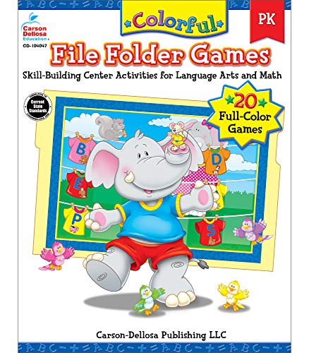 Colorful File Folder Games for Pre-K: Engaging Learning Activities for Classroom & Homeschool Use