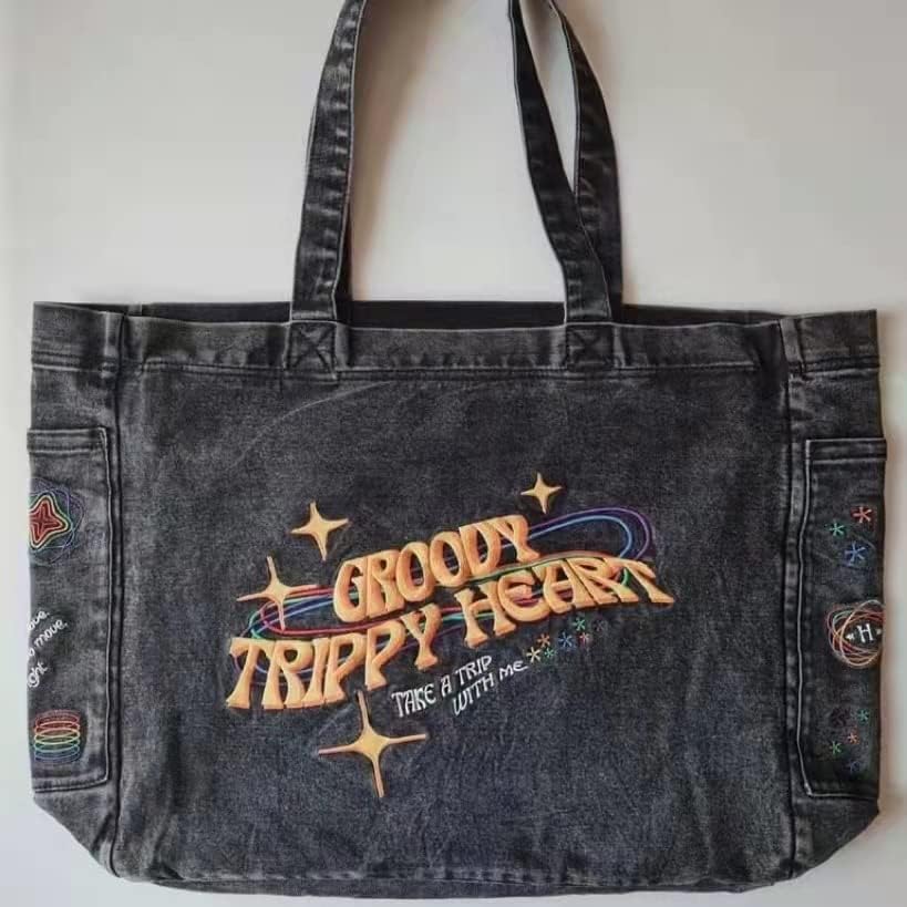Women's Crossbody Bags - Stylish Denim Shoulder Bag with Embroidery & Zipper Closure | Casual Purse for Travel, Shopping & Everyday Use