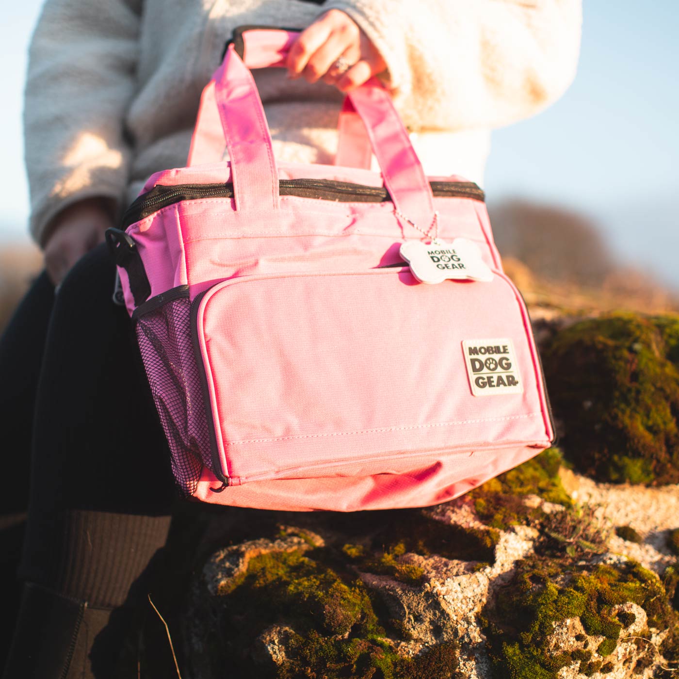 Pink Travel Dog Gear Bag - Durable & Stylish Week Away Pet Carrier for Dogs - Perfect for Travel, Camping & Outdoor Adventures