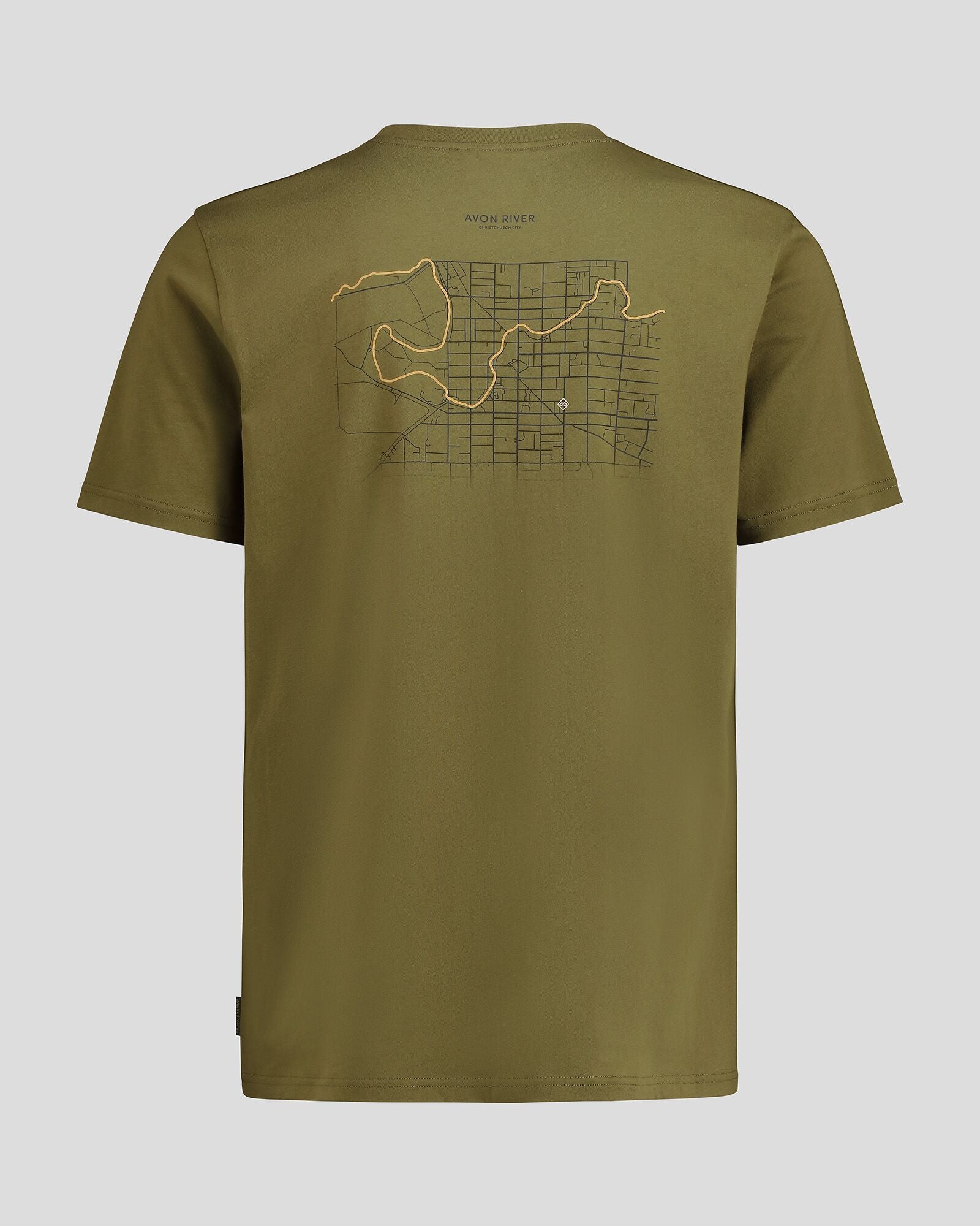 Men's Ride the River Organic Cotton T-Shirt - Dark Fern | Eco-Friendly Casual Wear for Outdoor Adventures & Everyday Comfort