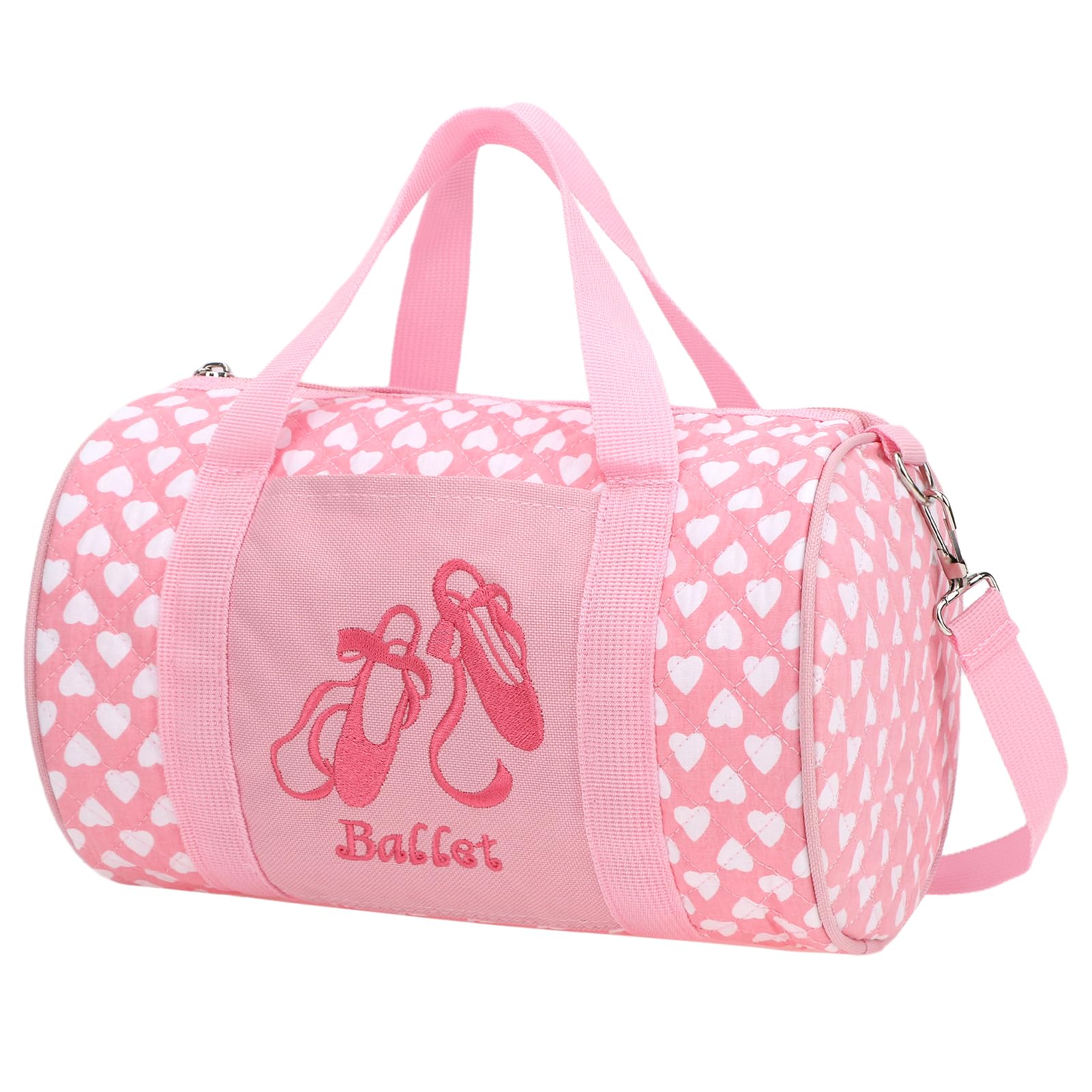 Kilofly Girls Ballet Tutu Small Duffel Crossbody Dance Bag - Perfect for Ballet Classes, Dance Recitals & Travel | Cute & Functional Dance Accessory for Kids