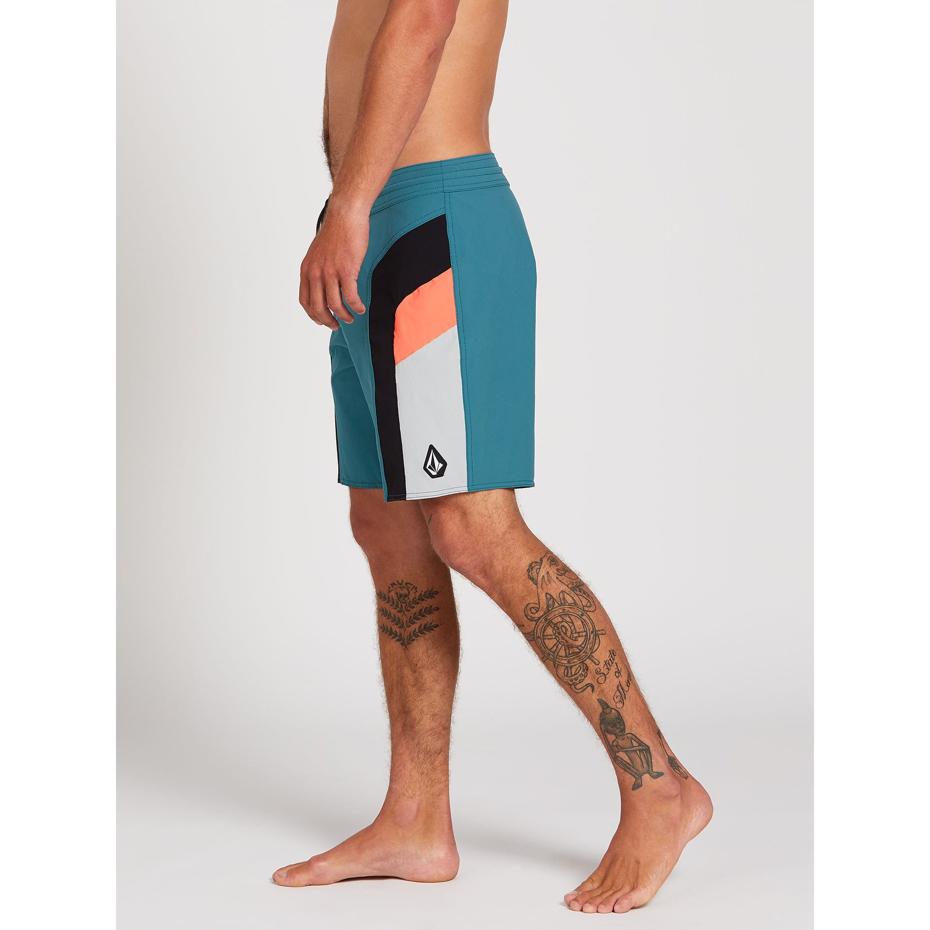 Volcom High Mark Stoneys Boardshorts - Hydro Blue Quick-Dry Swim Trunks for Men | Perfect for Surfing, Swimming & Beach Vacations