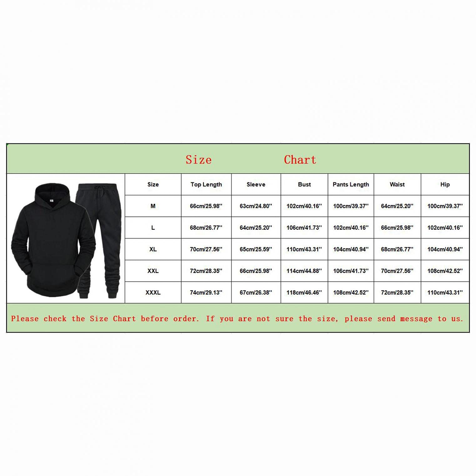 Men's 2-Piece Tracksuit Set - Casual Hooded Sportswear, Long Sleeve Athletic Hoodie & Joggers - Loose Fit Gym Workout Suit for Running, Training & Outdoor Activities - Warm Sweatsuit with Drawstring for Men