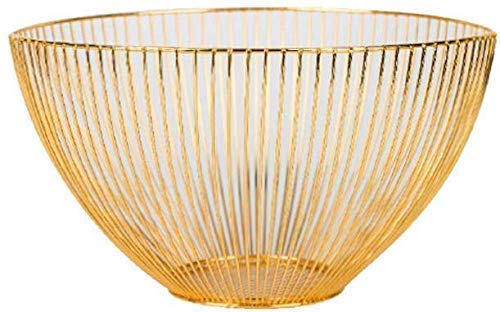 QTQHOME European Style Snack Dip Bowls & Fruit Plates - Wrought Iron Mesh Hollow Fruit Basket for Snacks, Dried Fruits, and Home Decor - 2 Styles & 3 Colors - Perfect for Living Room, Kitchen, and Party Serving