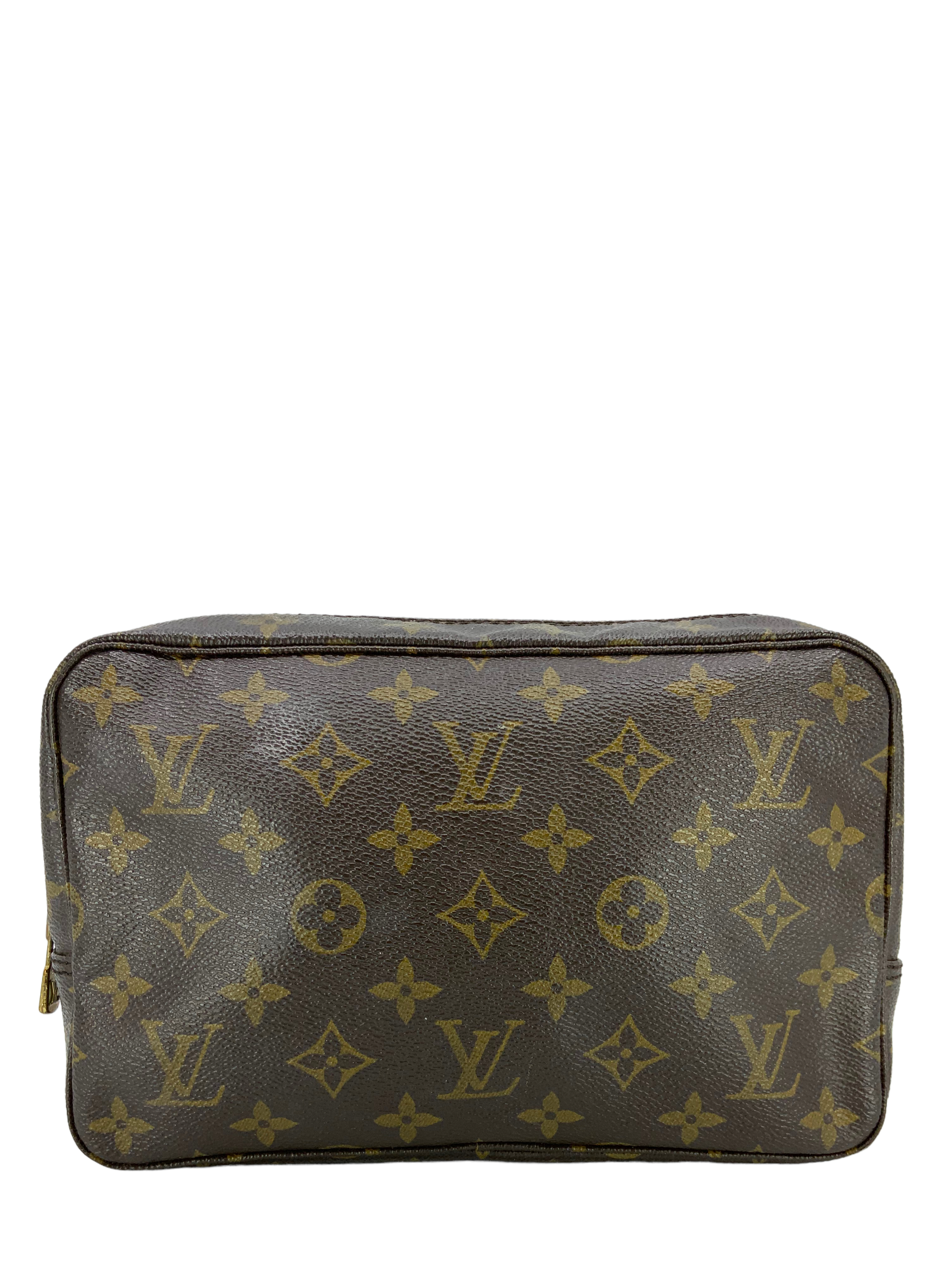 Authentic LOUIS VUITTON Vintage Monogram Canvas Toiletry Pouch | Travel Cosmetic Bag for Women & Men | Perfect for Makeup, Toiletries & Travel Essentials