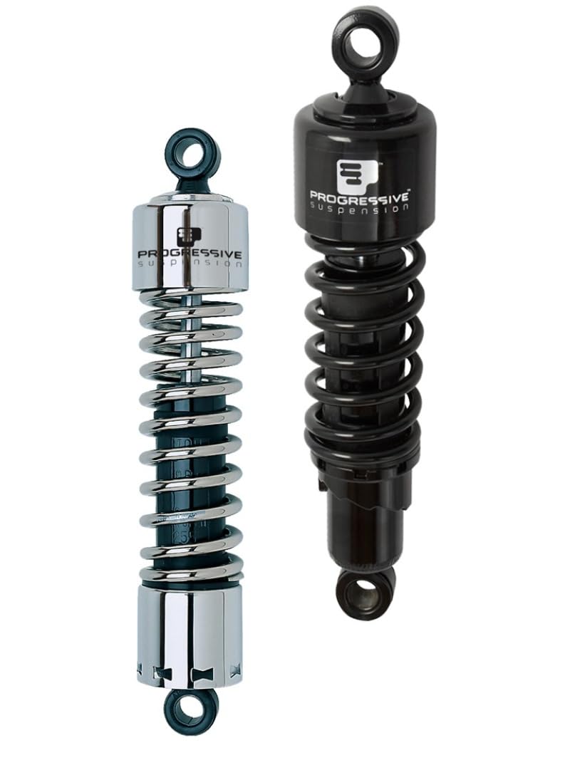 Progressive Suspension 412 Series Heavy Duty Shocks for Harley Davidson FLHR (1994-2005) & FLHRCI (1998-2005) - Model 412-4050C | Premium Motorcycle Shock Absorbers for Smooth Rides on Rough Roads