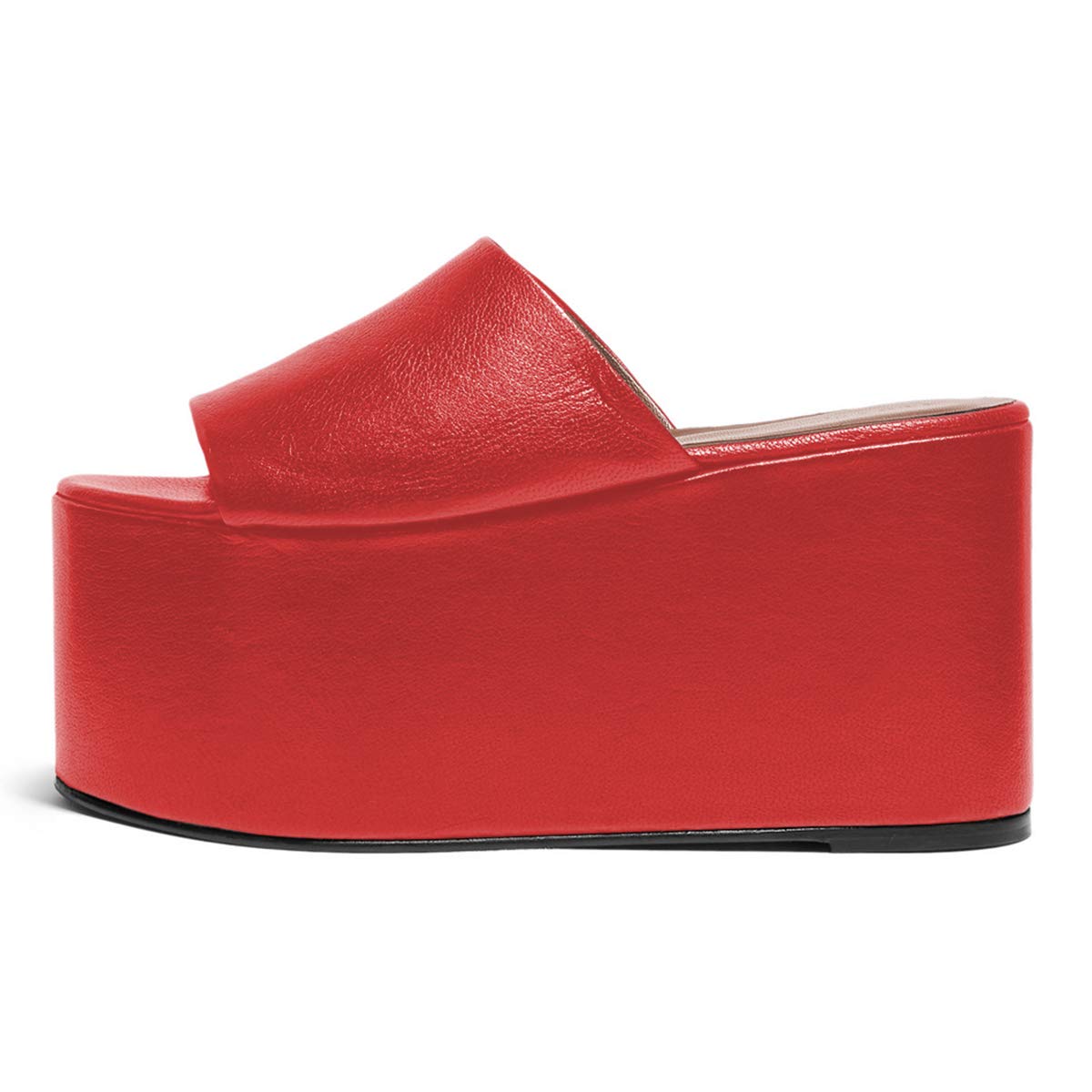 YDN Women's Super Thick Platform High Wedge Heel Sandals - Open Toe Summer Slide Slippers for Casual Wear, Beach & Vacation Outfits