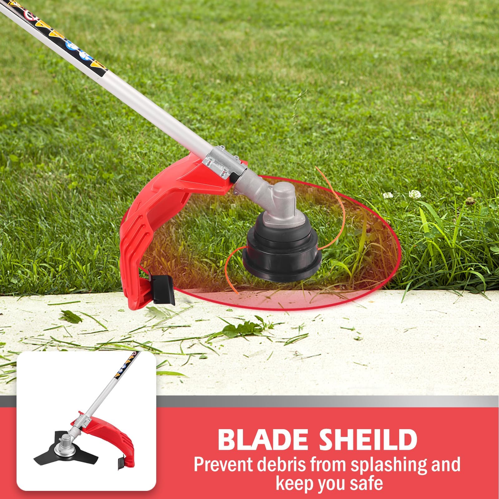 PowerSmart 37.7cc Gas Powered Weed Eater & String Trimmer - 16