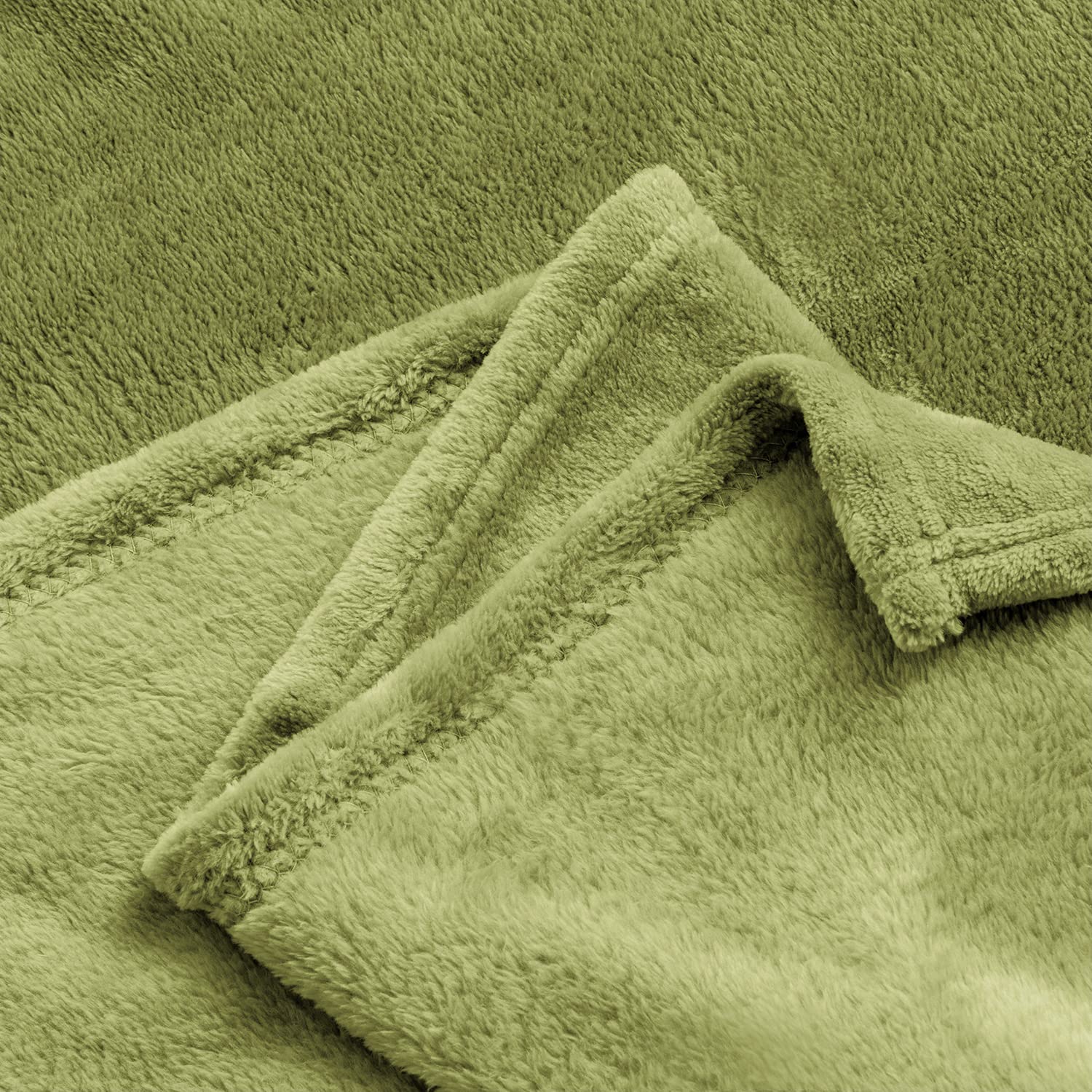 BEDELITE King Size Fleece Blanket - Ultra Soft & Warm Sage Green Plush Throw for Bed, Couch & Winter Use - 108