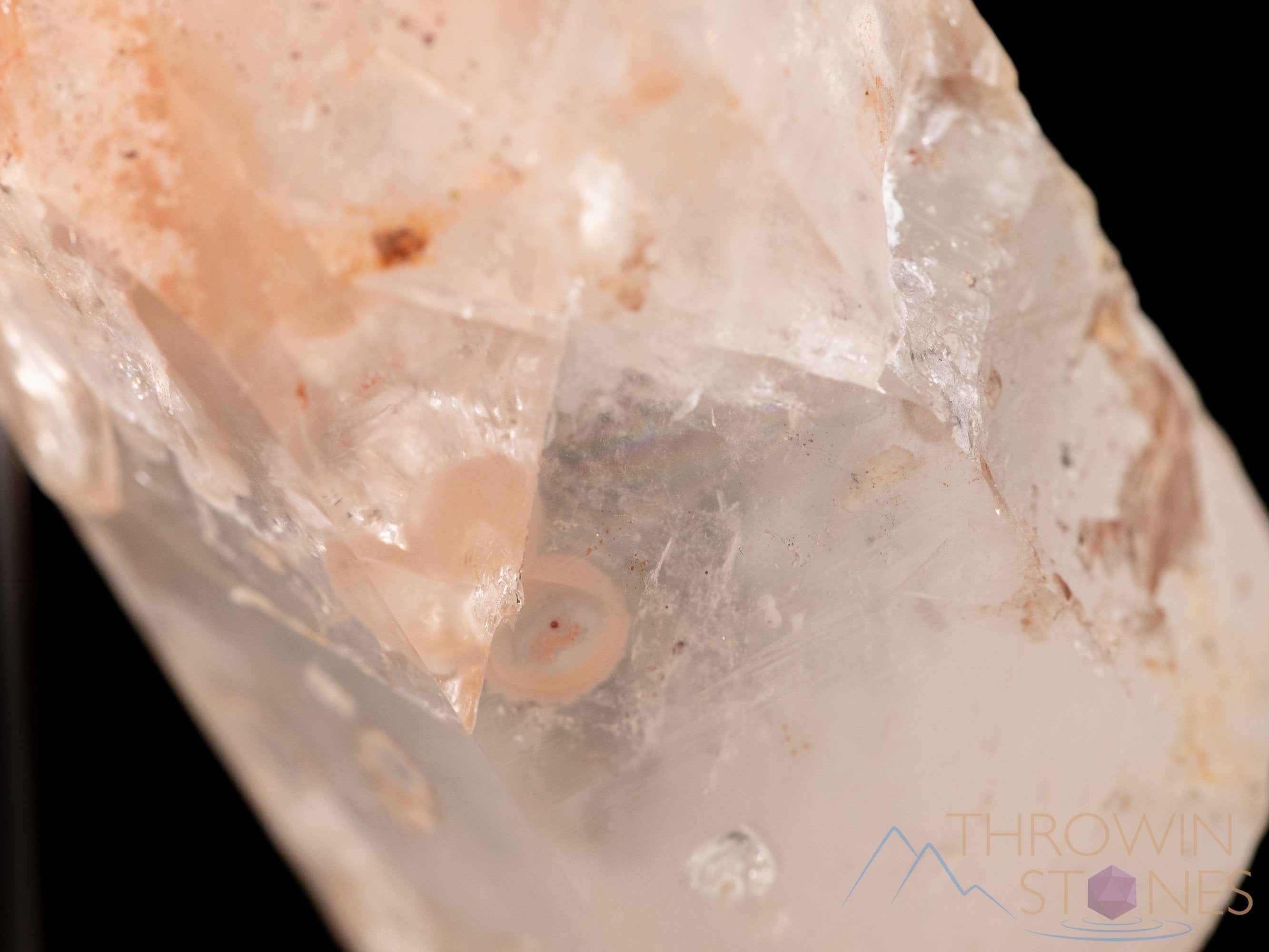 Natural MESSINA QUARTZ Raw Crystal with Hematite & Kaolinite | Healing Stones Collection | Unique Housewarming Gift & Spiritual Home Decor (39209) | Perfect for Meditation, Energy Cleansing & Office Desk Decor
