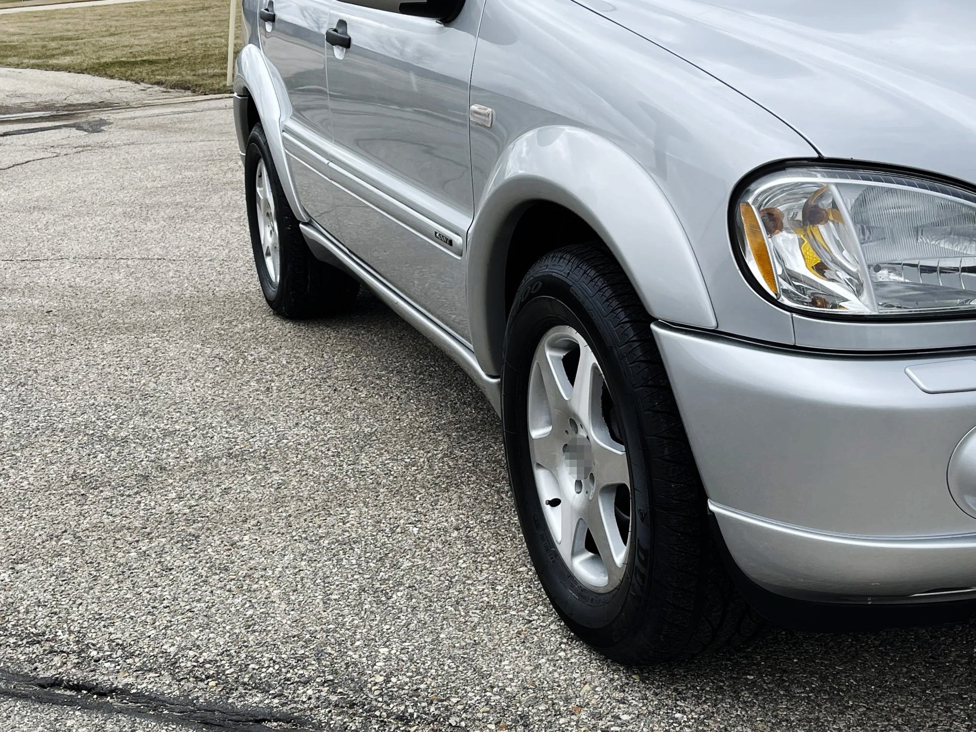 Amber LED Strip Fender Side Markers for 1998-2003 Mercedes W163 ML - Clear Lens, Bright Turn Signal Lights - Perfect for Night Driving & Off-Road Adventures