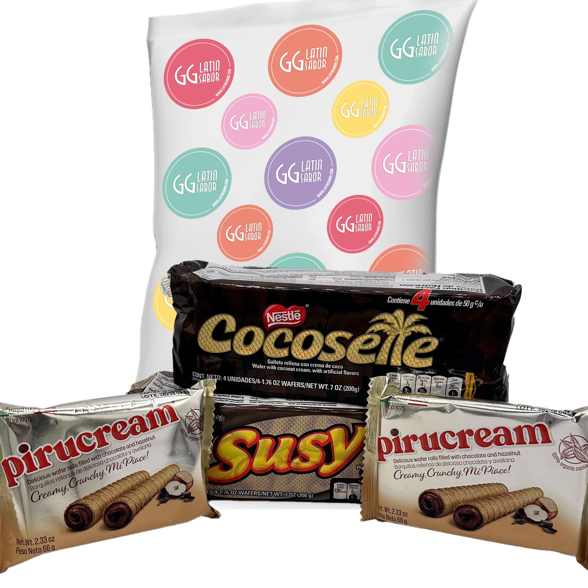 Authentic Venezuelan Candy Box - Cocosette Susy Pirucream Pack | Assorted Venezuelan Sweets & Chucherias | Perfect for Gifts, Parties & Cultural Experiences