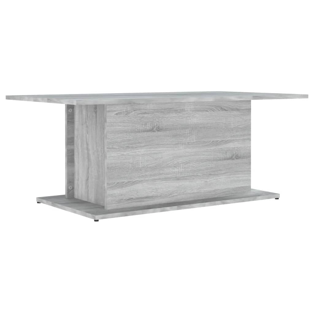 Modern Gray Coffee Table 40x22x16 Inches - Chipboard Accent Table for Living Room, Bedroom & Home Decor - Sturdy Side End Table with Unfade Memory Design - Perfect for Small Spaces, Apartments & Lounge Areas