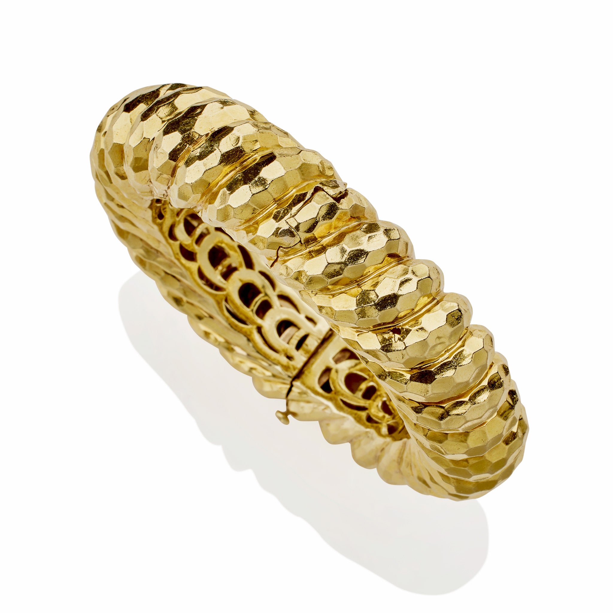 Henry Dunay Faceted Bangle Bracelet - 18K Gold Luxury Cuff Bracelet for Women, Elegant Handmade Jewelry Gift for Anniversary, Birthday & Special Occasions | Perfect for Evening Galas, Weddings & Red Carpet Events