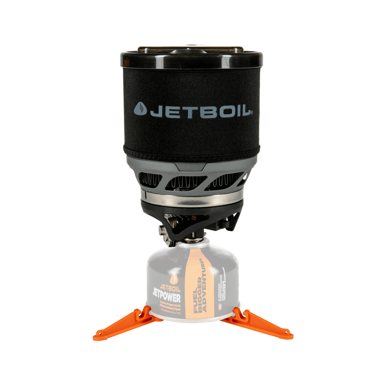 Jetboil MiniMo Compact Camping Stove - Lightweight & Fast Boiling for Backpacking, Hiking & Outdoor Adventures (Black)