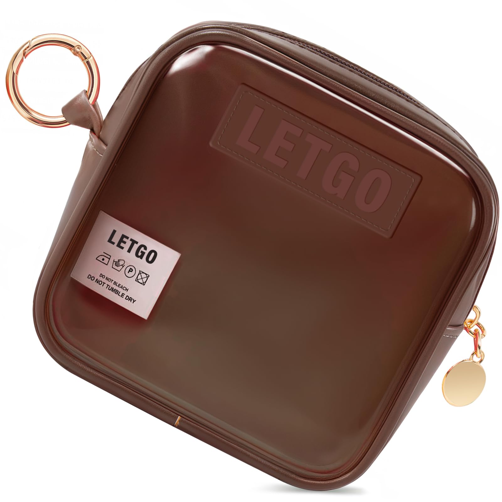 Small Clear Makeup Bag - Travel Toiletry Pouch for Women & Men | Purse & Car Essentials