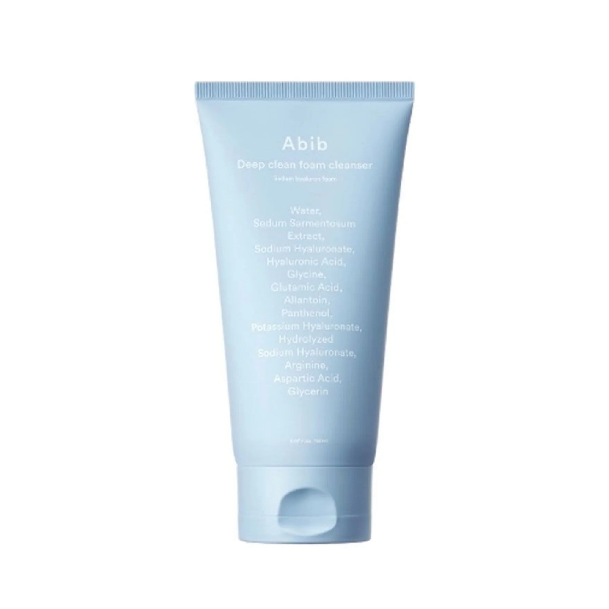 Abib Deep Clean Foam Cleanser with Sedum & Hyaluronic Acid - 150ml Hydrating Facial Wash for Oily & Sensitive Skin - Korean Skincare for Daily Cleansing & Makeup Removal