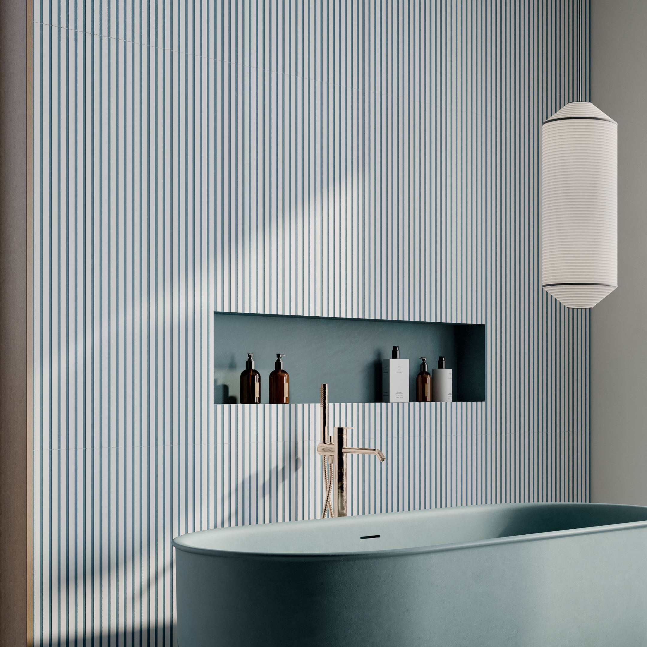 3D Slat Fluted Wall Panel Tile - Modern Ludo Nova Design for Home & Office Decoration | Perfect for Living Room, Bedroom, and Commercial Spaces