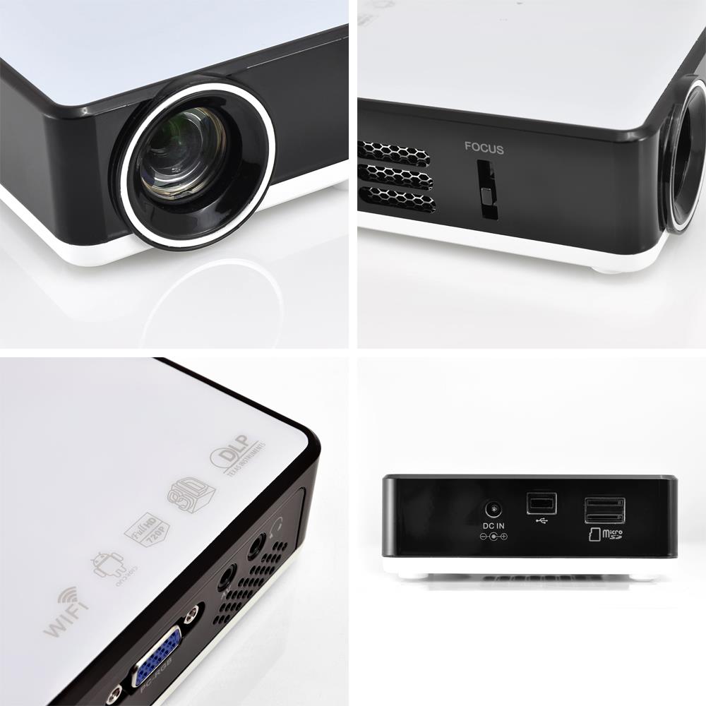 Portable Mini Smart Android Projector - HD 1080P Home Theater, Outdoor Movie & Business Presentations | Perfect for Camping, Dorm Rooms & Office Meetings