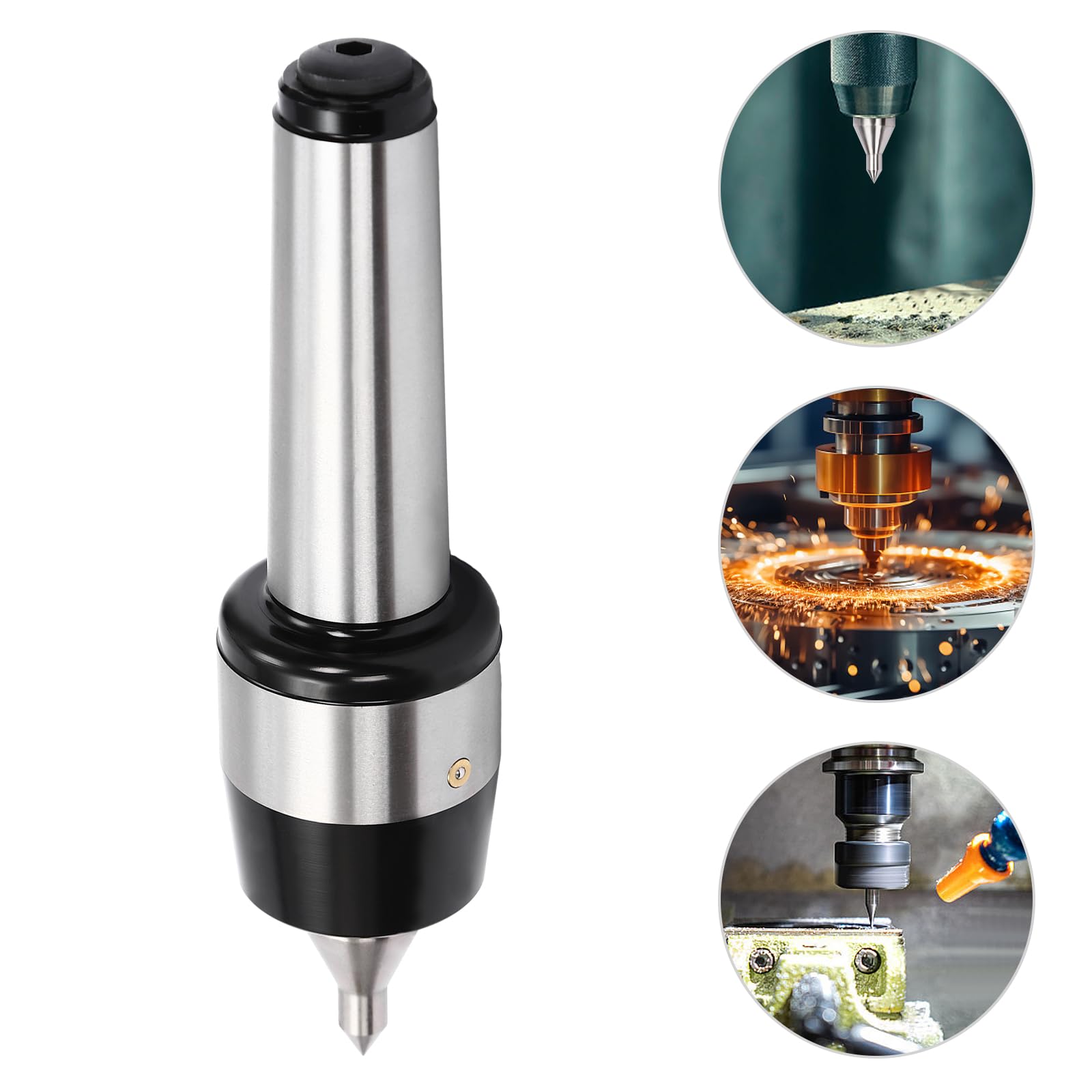CNCEST MT5 Morse Taper Live Center - High Precision Rotary Tool for Lathe Turning, Milling & Drilling | Medium Duty Machine Shop Equipment for Metalworking & Woodworking