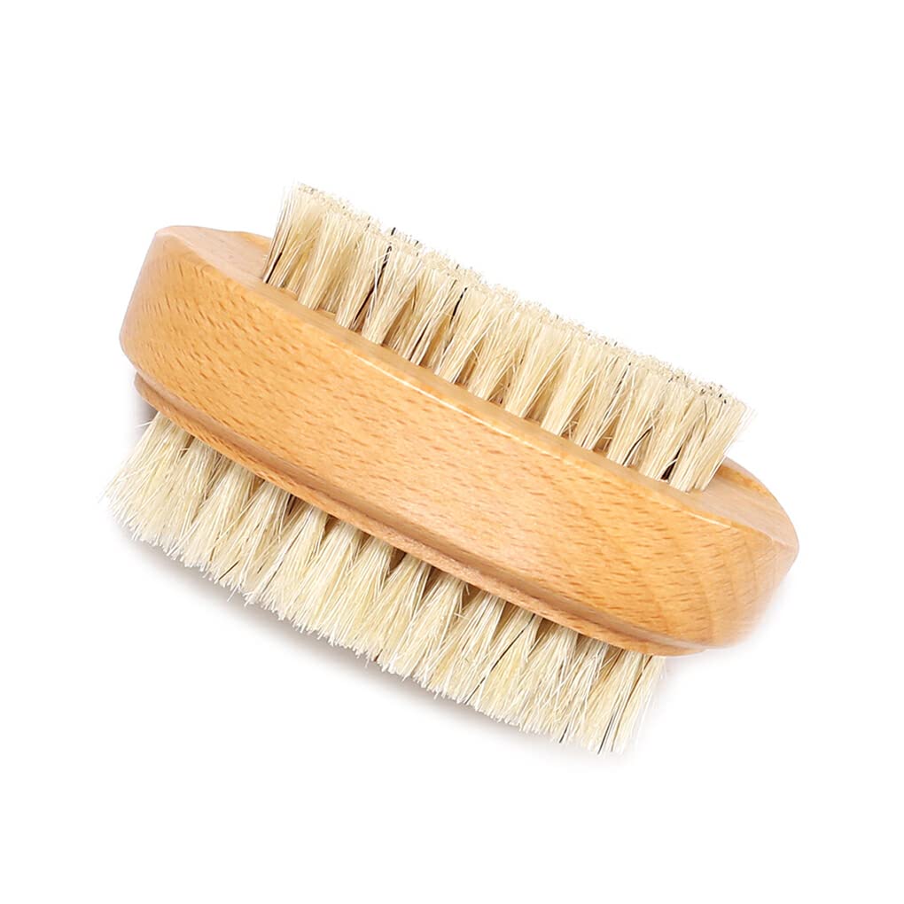 YUSSEQDD Double Sided Nail Brushes - Wooden Manicure Tools for Cleaning & Scrubbing - Perfect for Nail Salons, Home Manicures & Professional Nail Care