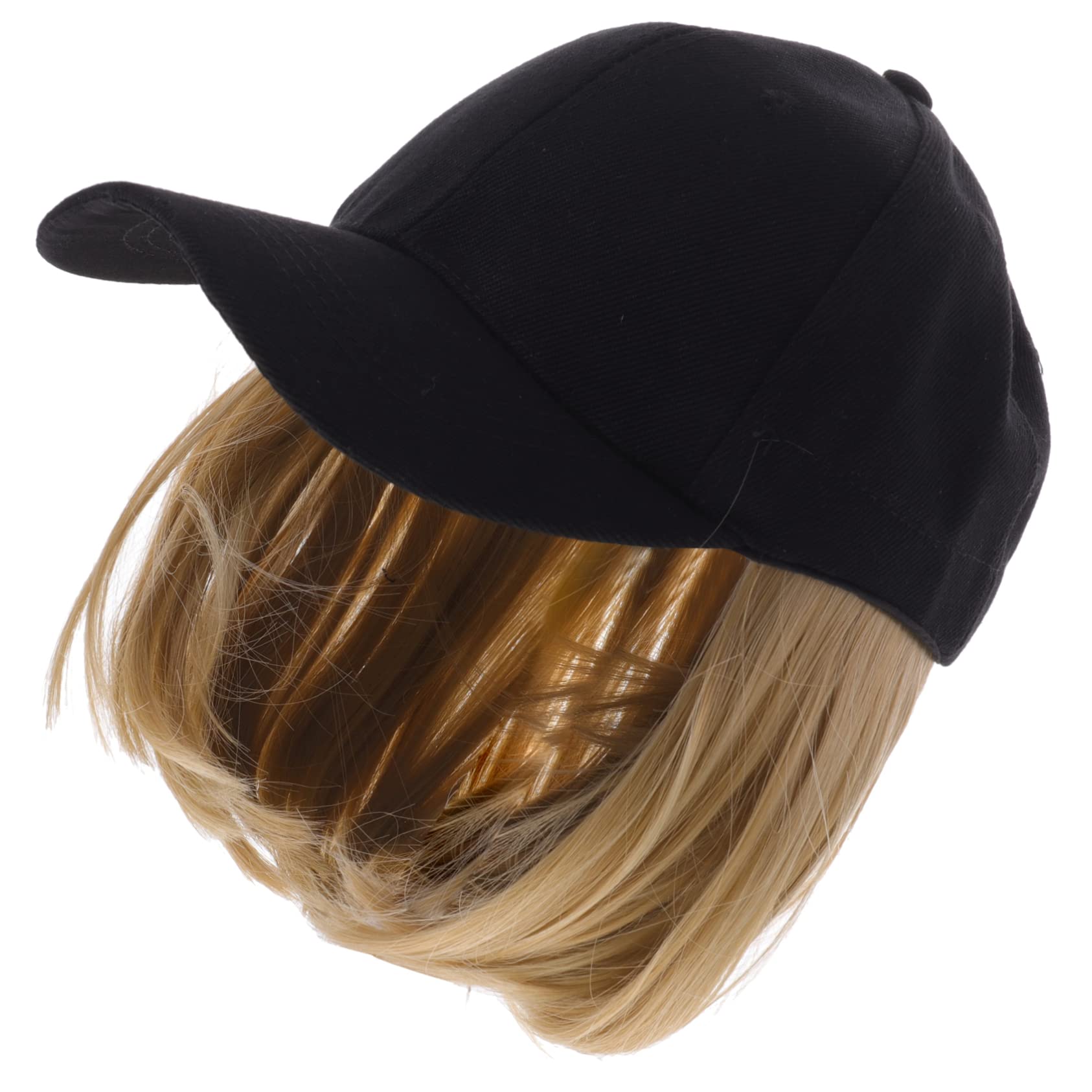 FRCOLOR Blonde Straight Ponytail Wig Hat - Natural Looking Hair Extension Hat for Women | Perfect for Cosplay, Costume Parties & Everyday Fashion