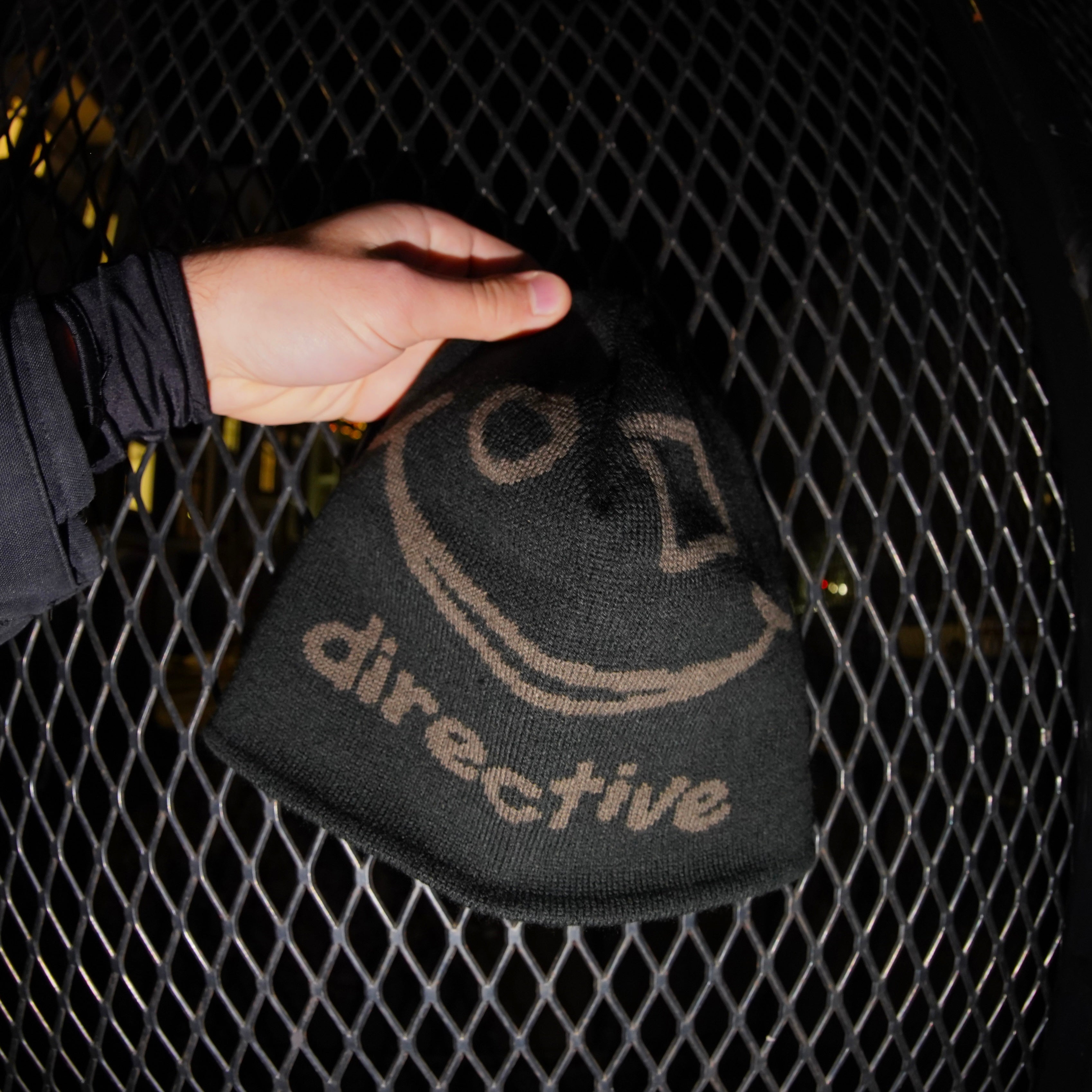 Directive Smiley Beanie - Cute Embroidered Smiley Face Winter Hat for Women & Men - Perfect for Cold Weather, Skiing, Snowboarding & Outdoor Activities
