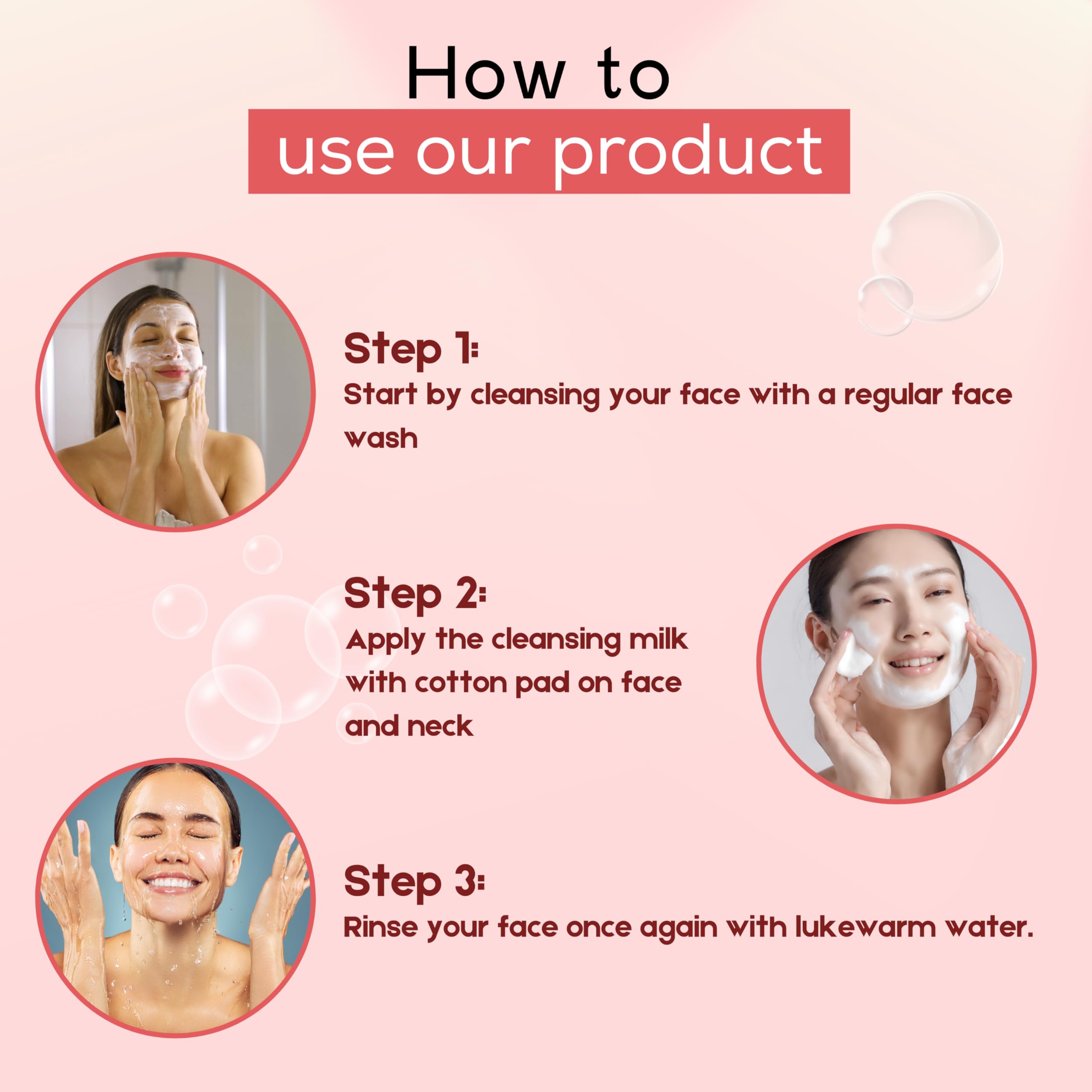 Primus Mix Fruit Cleansing Milk with Vitamin C & Lemon Extracts - Ultra Clean & Refreshing Facial Cleanser | 500ml Makeup Remover for All Skin Types | Perfect for Daily Skincare & Post-Makeup Cleansing Routine