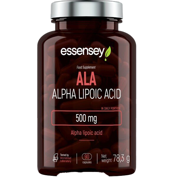 ALA (Alpha Lipoic Acid) 500mg Supplement - 90 Capsules - Antioxidant Support for Nerve Health & Blood Sugar Balance - Perfect for Daily Wellness & Detox