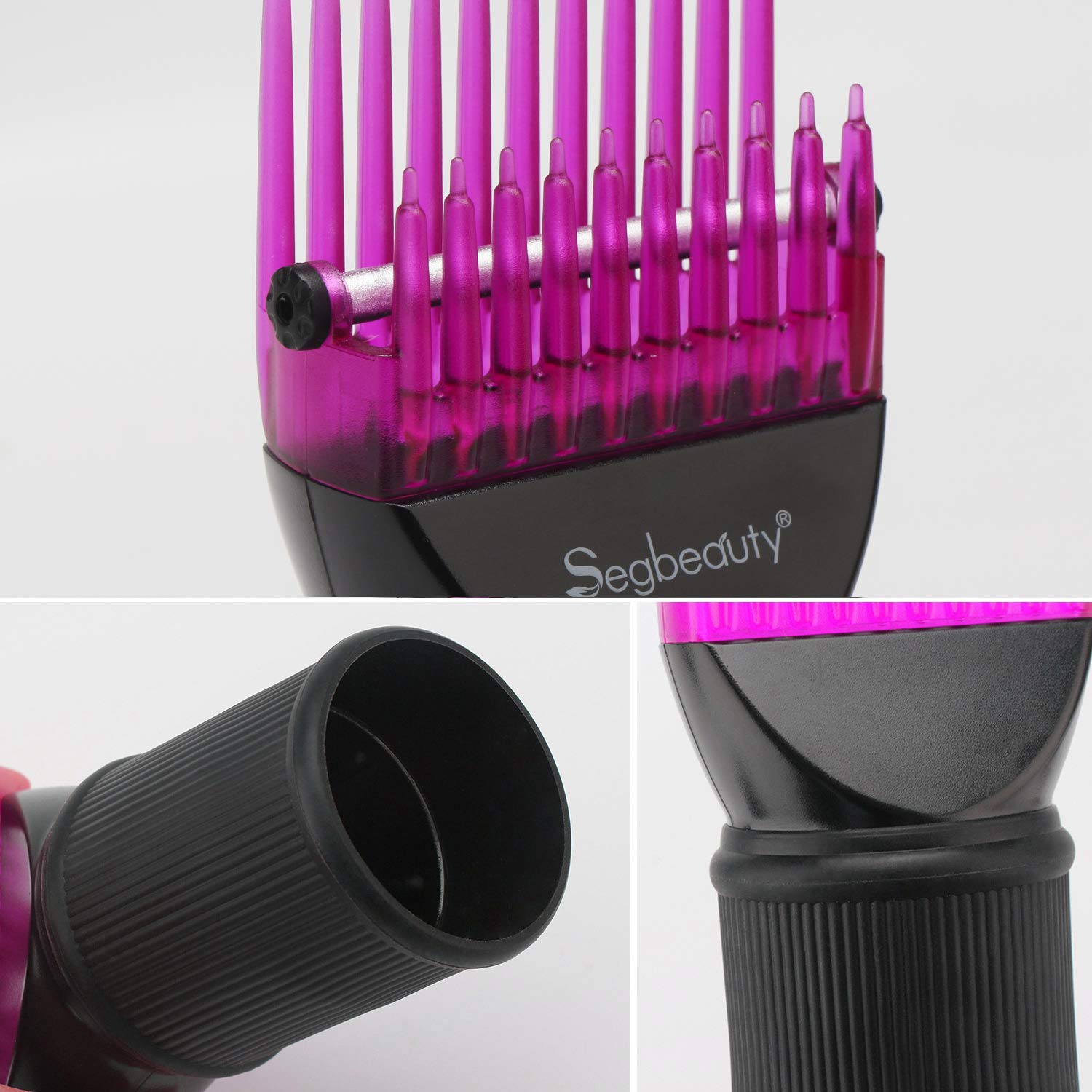 Segbeauty Blender Brush Hair Dryer Attachment - Professional Blow Dryer Comb & Concentrator Nozzle for 1.57-1.97