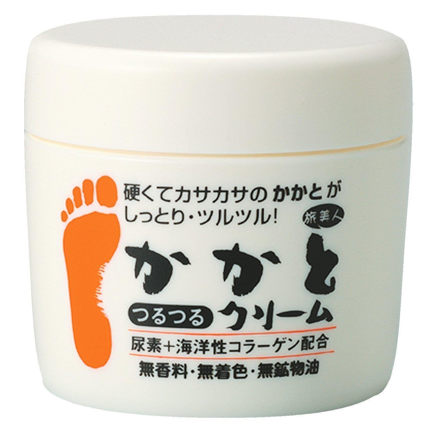 Azuma Tabibijin Kakato Foot Cream 100g - Intensive Moisturizing & Repairing for Dry Cracked Heels - Perfect for Pedicures, Overnight Treatment & Travel Skincare