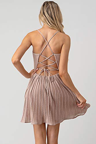 Elegant Metallic Glitter Cocktail Dress for Women | Party, Wedding & Prom Evening Gown | Sexy Formal Dress for Night Out & Special Occasions