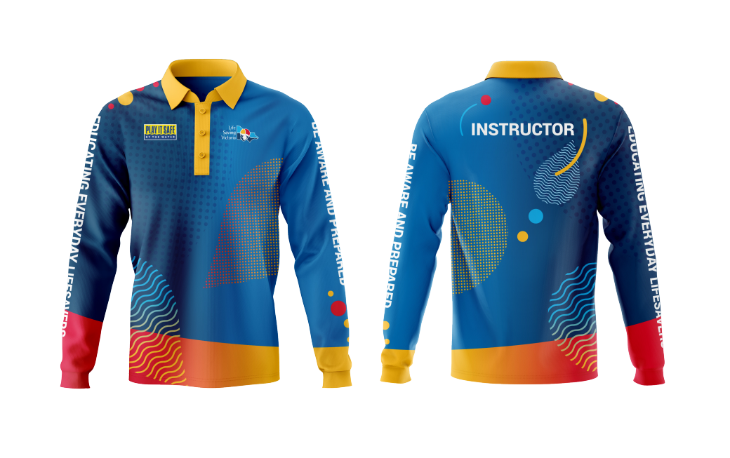 Men's Long Sleeve Sublimated Polo Shirt for Education - Comfortable Performance Wear for School, Work & Casual Outings