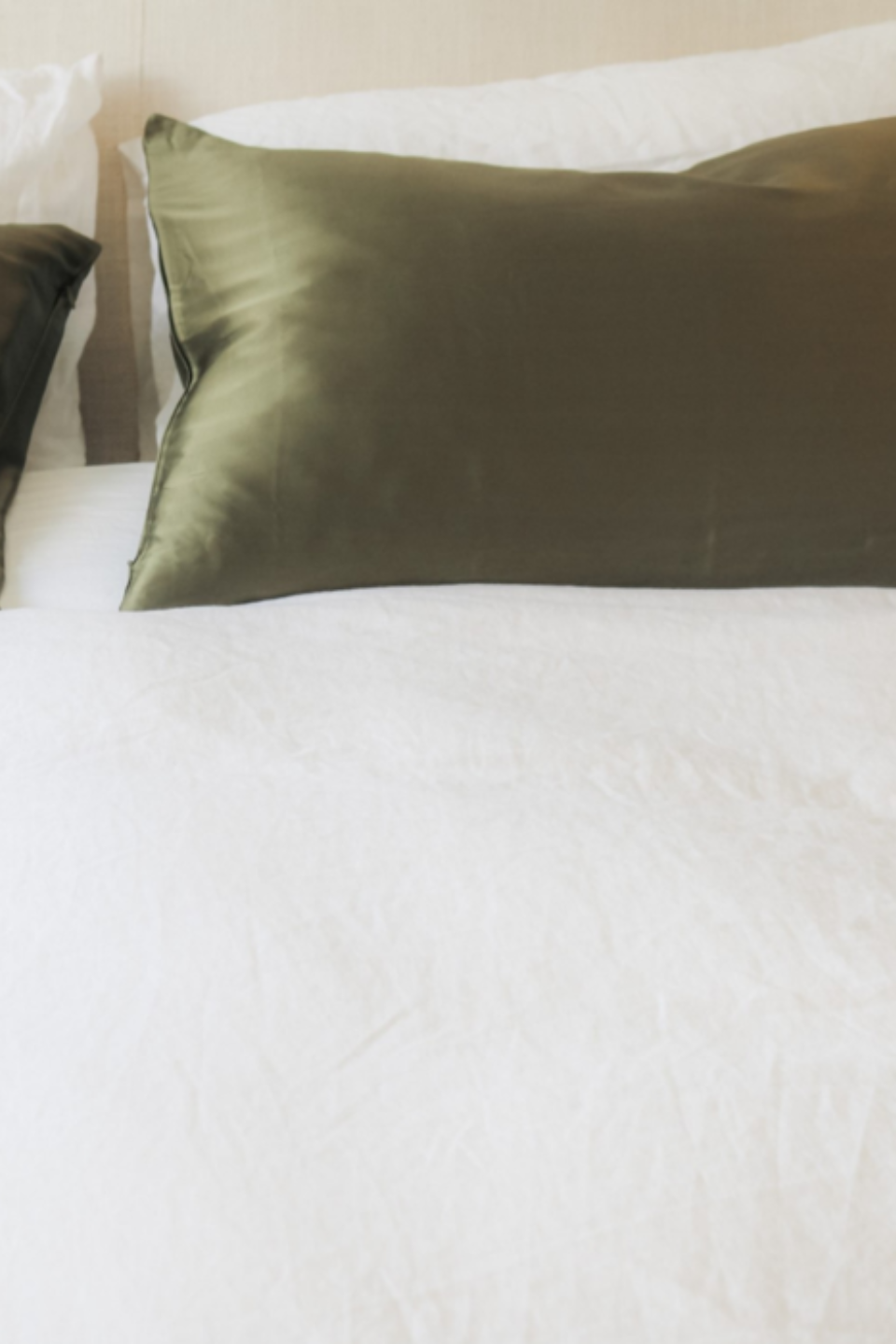 100% Pure Silk Beauty Pillowcase for Hair & Skin - Olive Green 19