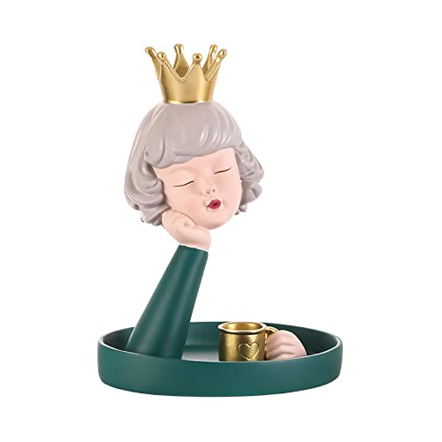 Unique Lovely Crown-Shaped Key Holder & Jewelry Tray - Elegant Home Decor for Girls, Cosmetics & Snack Storage - Perfect for Bedroom, Kitchen, or Desktop Organization - Great Gift Idea