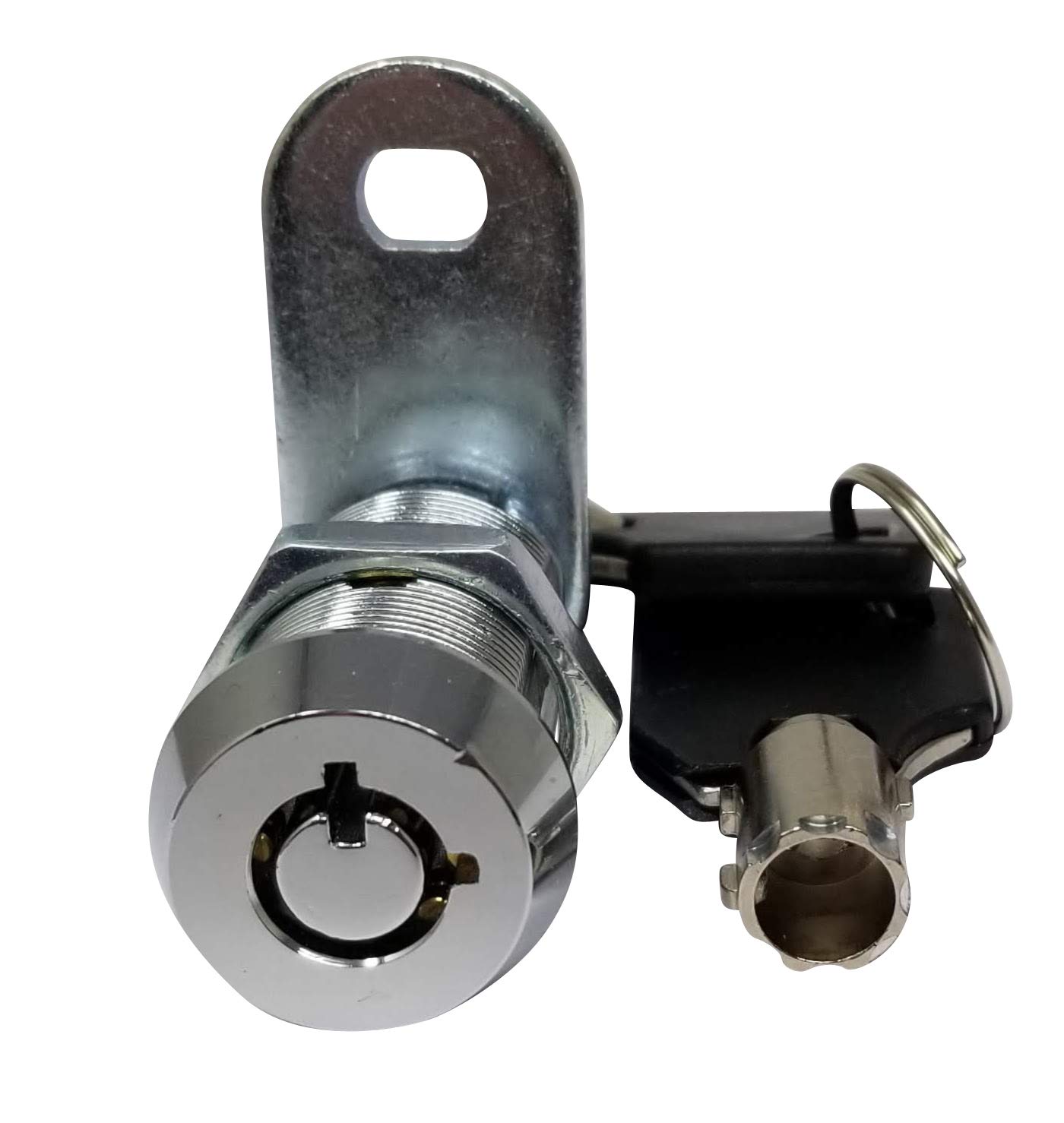 Admiral Locks 1-1/8 Inch Tubular Cam Lock with Removable Key - Keyed Alike RV Storage Lock, Cabinet Lock (90° Chrome, Pack of 25) - Perfect for RV Compartments, Toolboxes, Mailboxes & Storage Cabinets