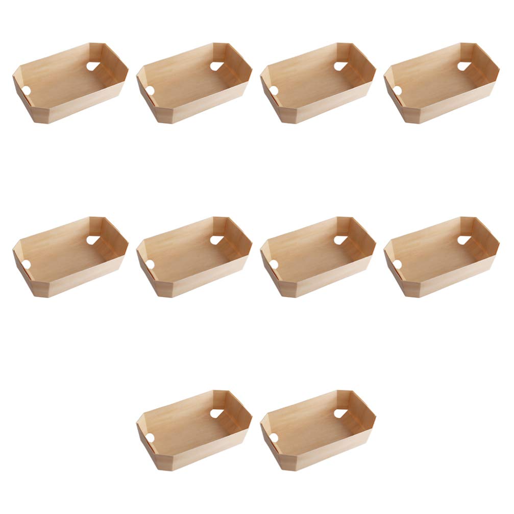 10Pcs Wooden Bread Pans Set - Reusable Bread Storage Containers, Snack & Dessert Trays, Kitchen Tools for Baking, Serving, and Lunch Plates | Perfect for Home, Bakery, and Party Appetizers