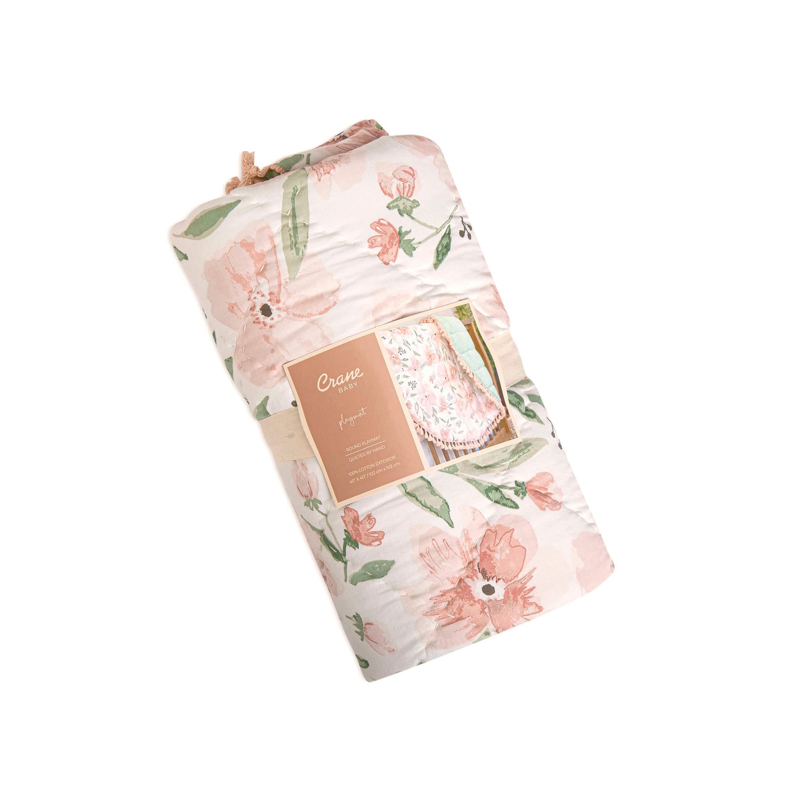Crane Baby Parker Quilted Playmat - Soft & Safe Play Mat for Infants & Toddlers - Perfect for Nursery, Playroom & Daycare Floor Activities