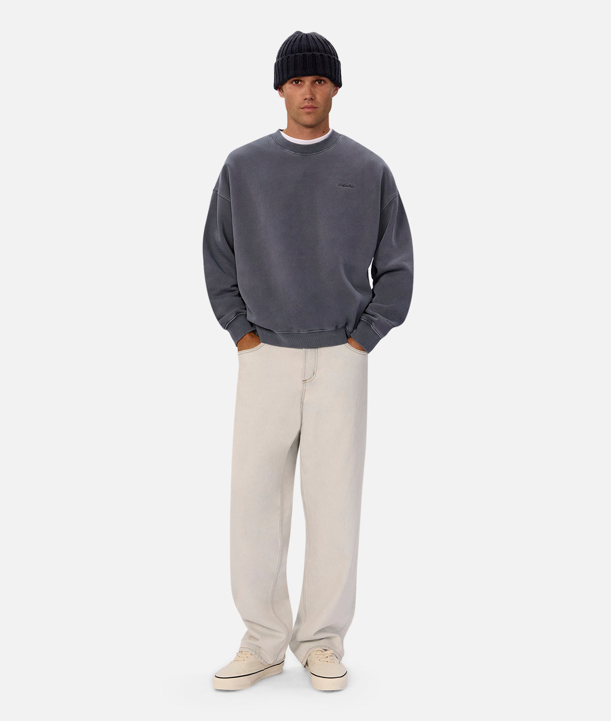 Premium Washed Cotton Sweatshirt for Men - Soft & Comfortable Cadet Blue Pullover | Ideal for Casual Wear, Gym, and Outdoor Activities