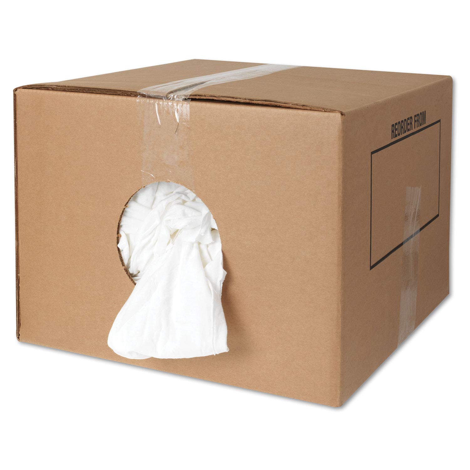 Hospital Specialty 45525 Bleached White T-Shirt Rags - 25 Pounds/Bag - Ideal for Cleaning, Polishing & Industrial Use