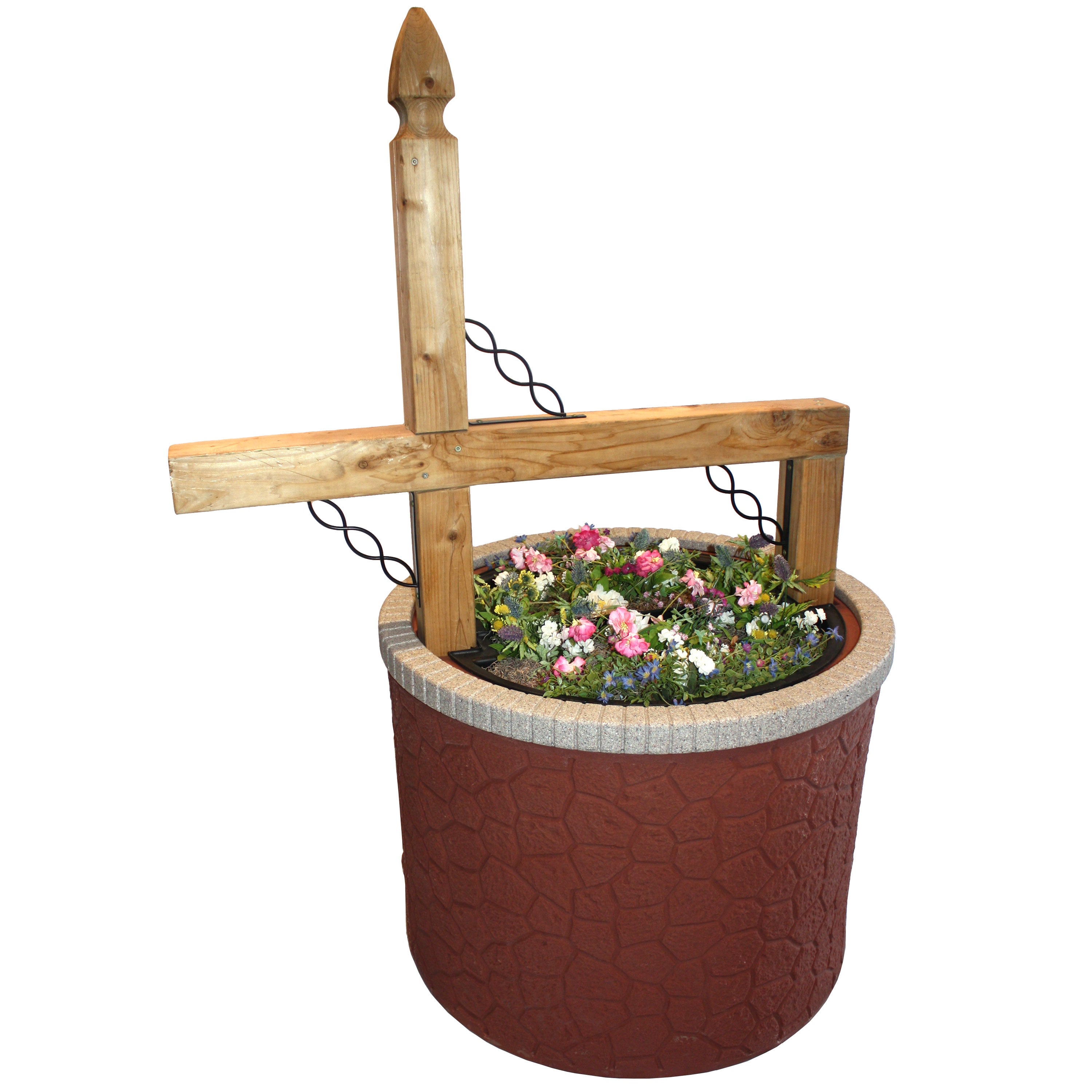 35 Gallon Decorative Septic Tank Cover - Durable Outdoor Basin Planter Enclosure for Yard, Garden & Landscape Design