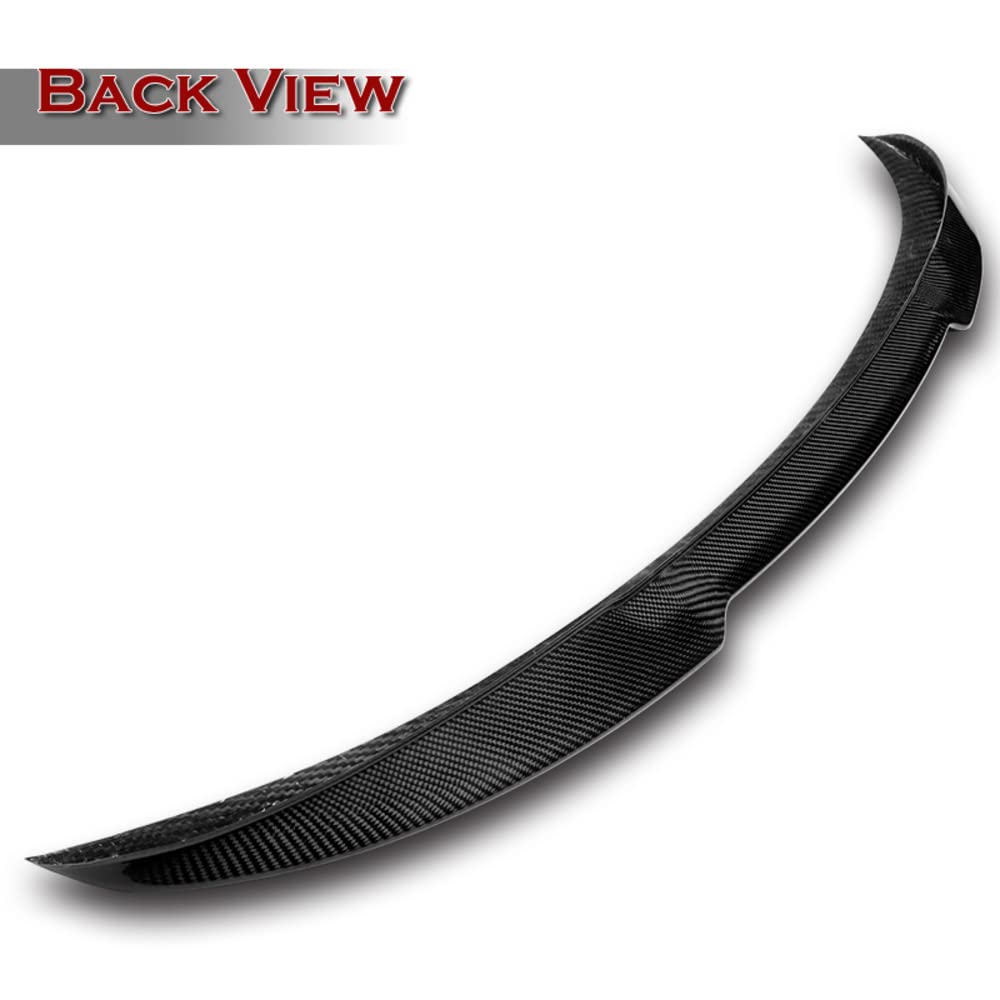 Q1-Tech Full Carbon Fiber V-Style Lift Gate Trunk Spoiler Wing for 2006-2011 BMW E90 3-Series (323i 325i 328i 330i 335i M3 Sedan) - Rear Trunk Lip Spoiler - Enhances Aerodynamics & Sporty Look - Perfect for Car Enthusiasts & Racing Events