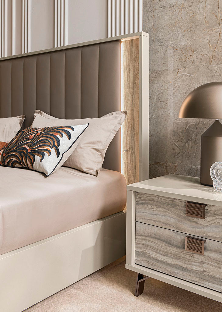 ALF JUPITER BEDROOM COLLECTION - Modern Luxury Bedroom Furniture Set for Master Suite & Guest Room | Complete Bed Frame, Nightstands & Dresser