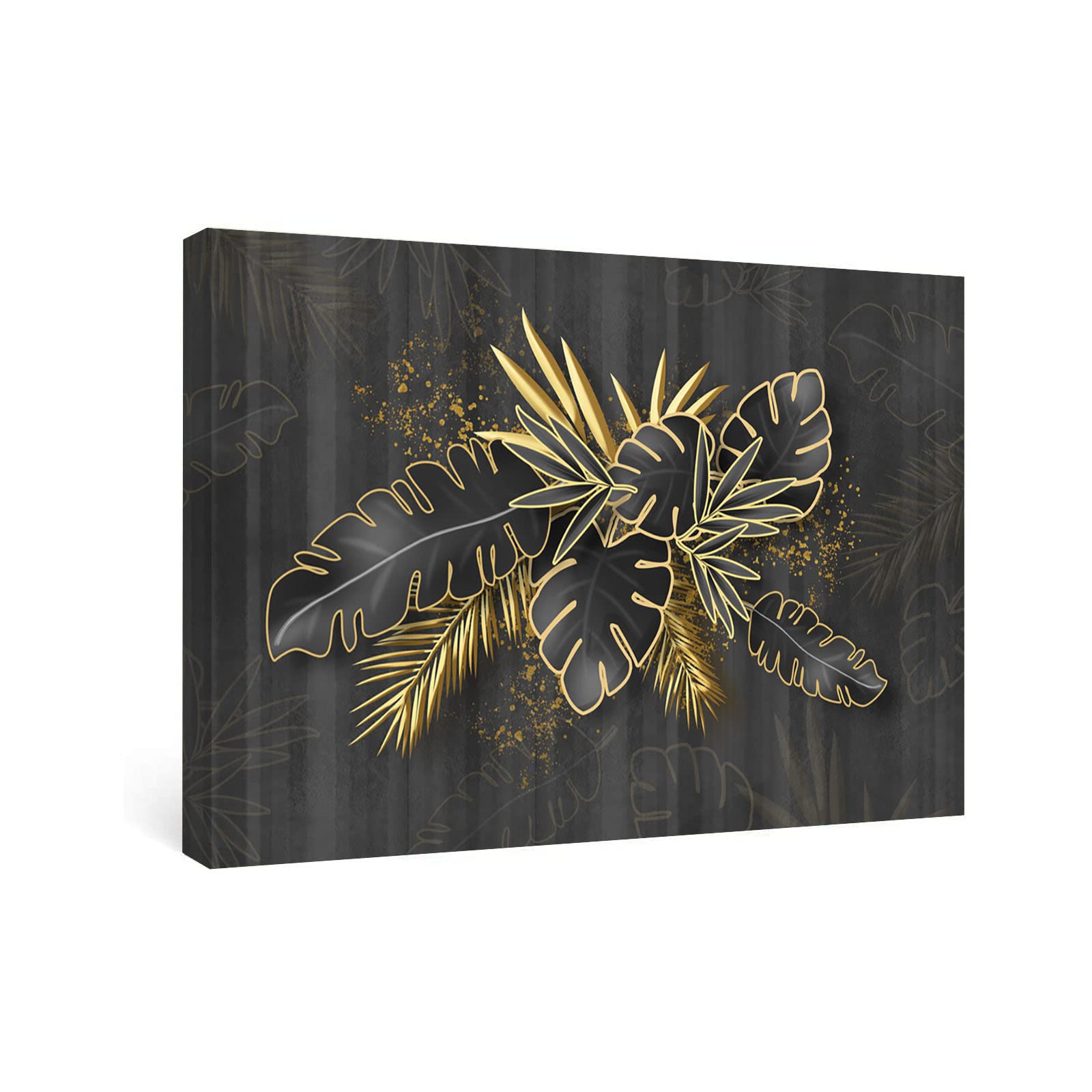 Abstract Geometric Canvas Wall Art - 8x12 Inch Framed for Living Room & Kitchen Decor
