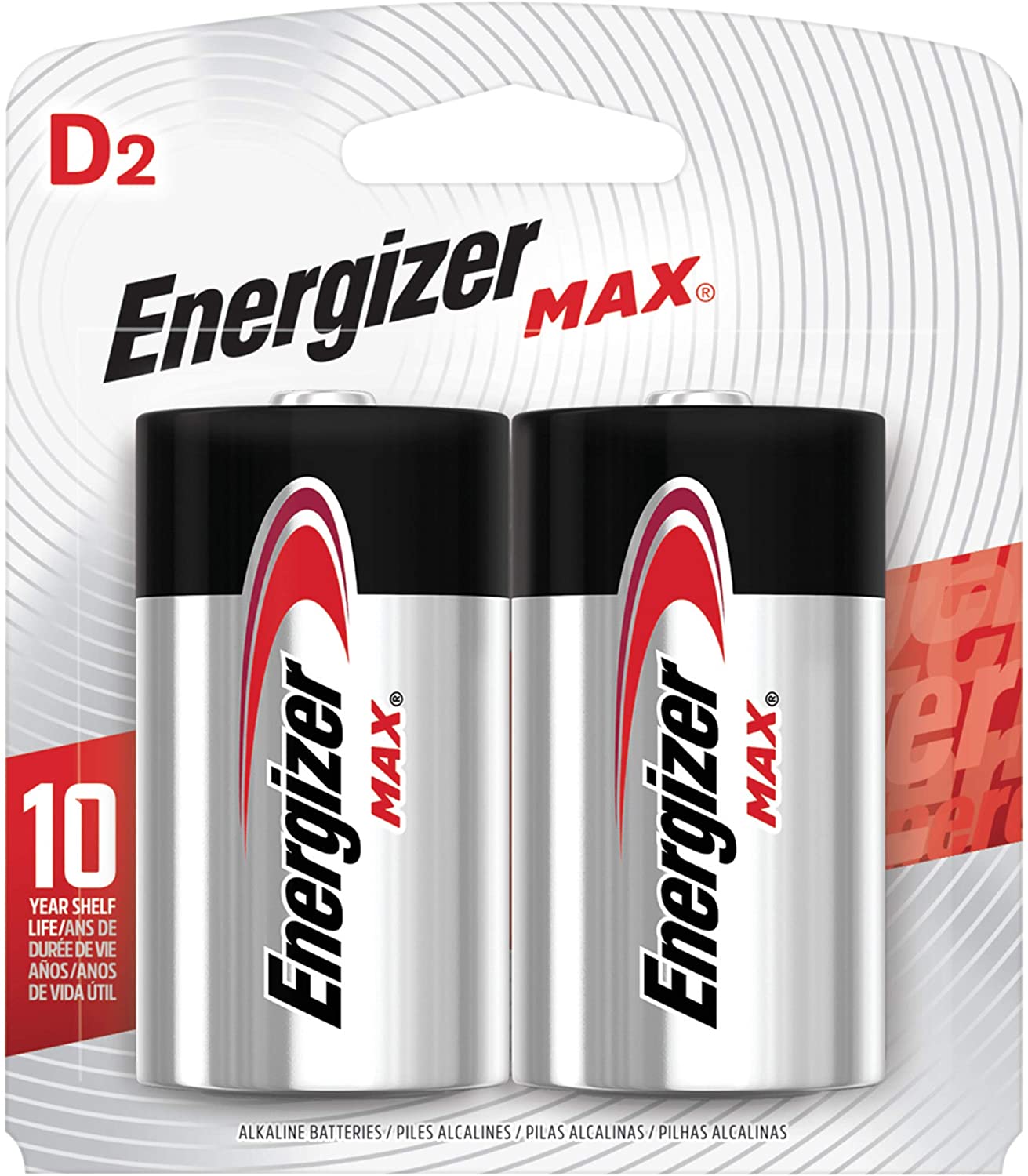 Energizer D Batteries 2-Pack - Long-Lasting Power for Flashlights, Toys, and Remote Controls