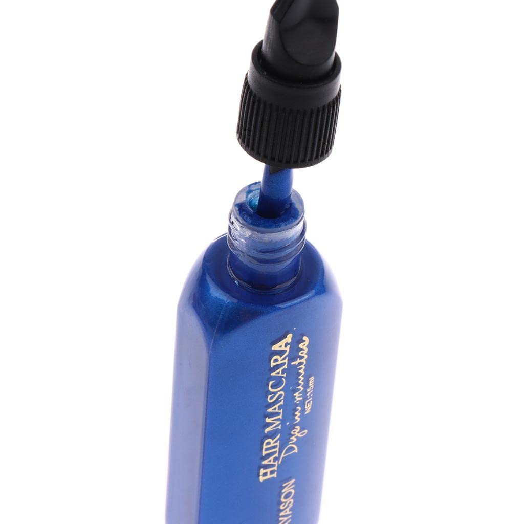 VMS INDIA Disposable Hair Color Chalk - Temporary Hair Dye & Tint for Highlights & Streaks - Dark Blue Mascara Style - Perfect for Parties, Halloween & Cosplay