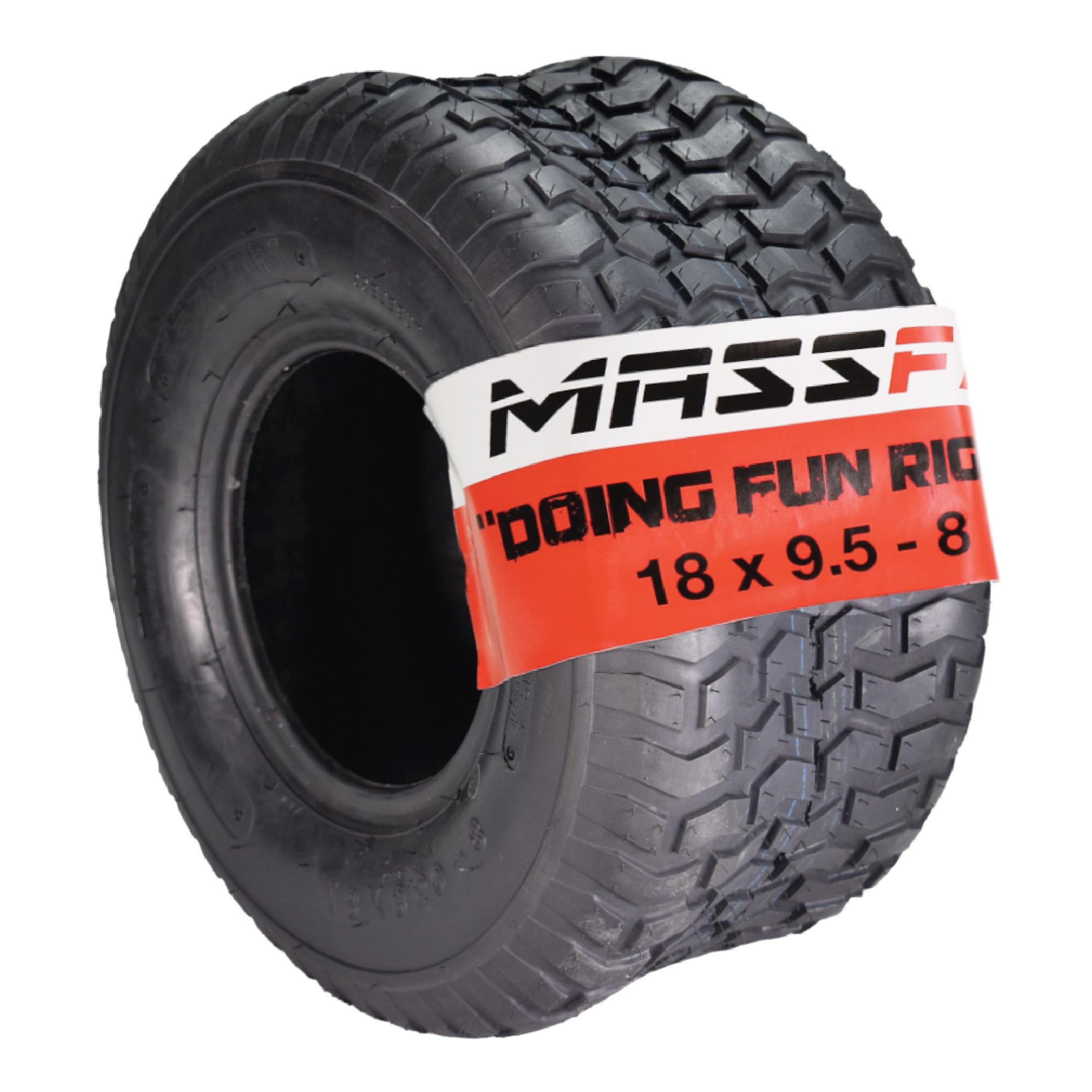 MASSFX 18x9.50-8 4-Ply Turf Tires for Golf Carts & Lawn Mowers - Heavy Duty All-Terrain Traction for Golf Courses, Farms & Landscaping